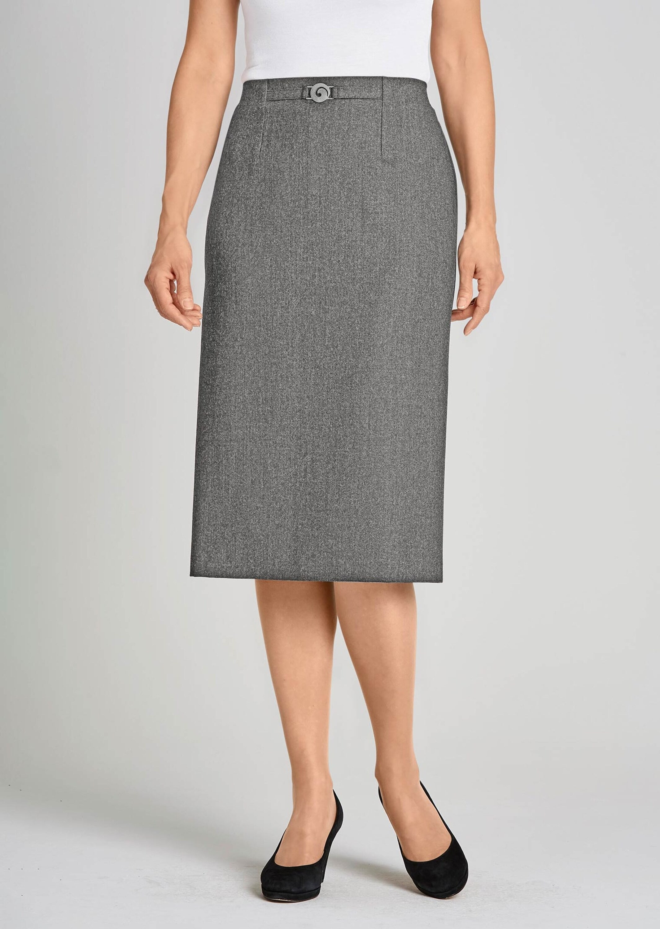 GOLDNER Midirock »Kurzgröße Klassischer Schurwoll-Schlupfrock«