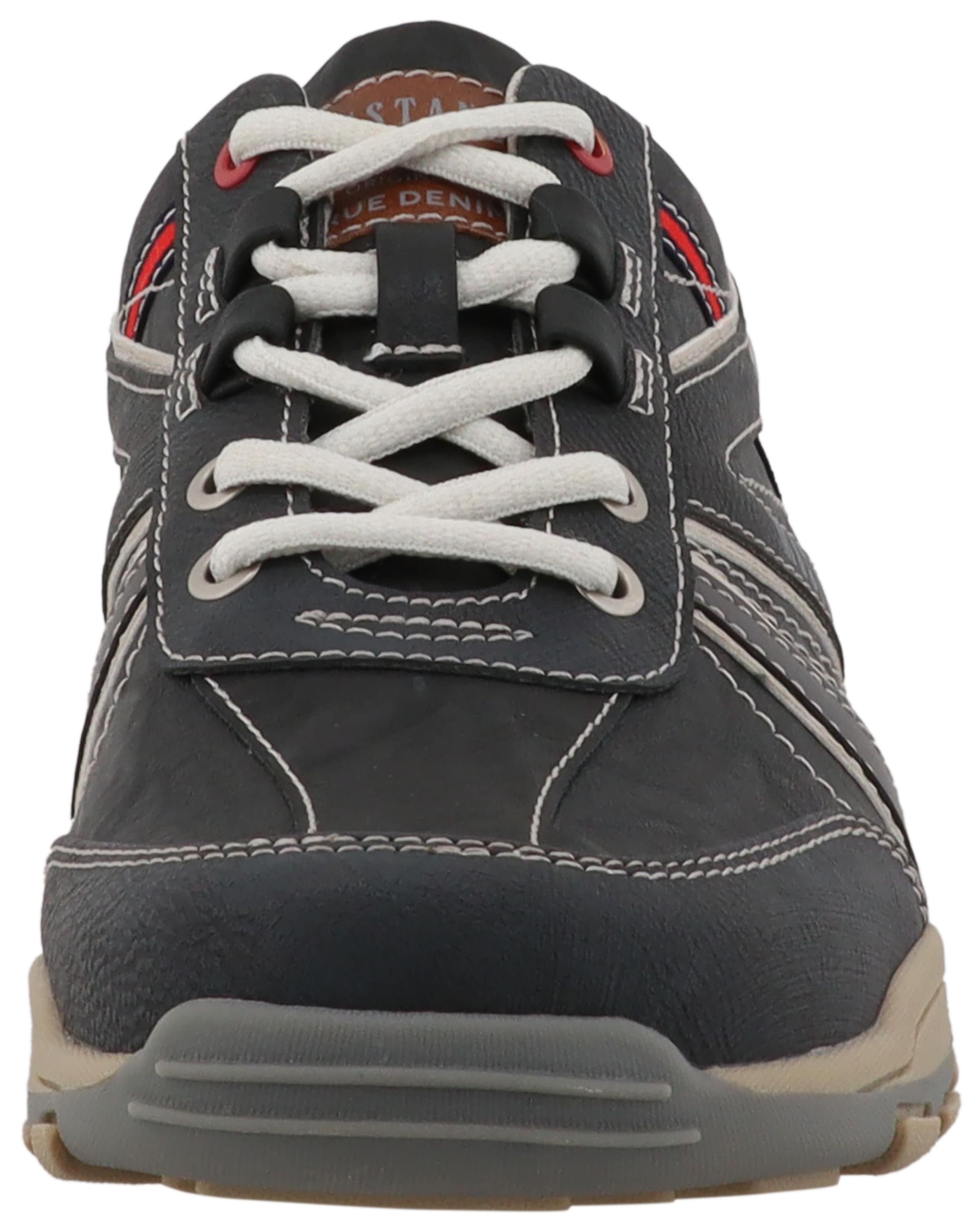 Mustang Shoes Sneaker »Ferdinando«  Freizeitschuh, Halbschuh, Schnürschuh mit auffälligen Kontrastnähten
