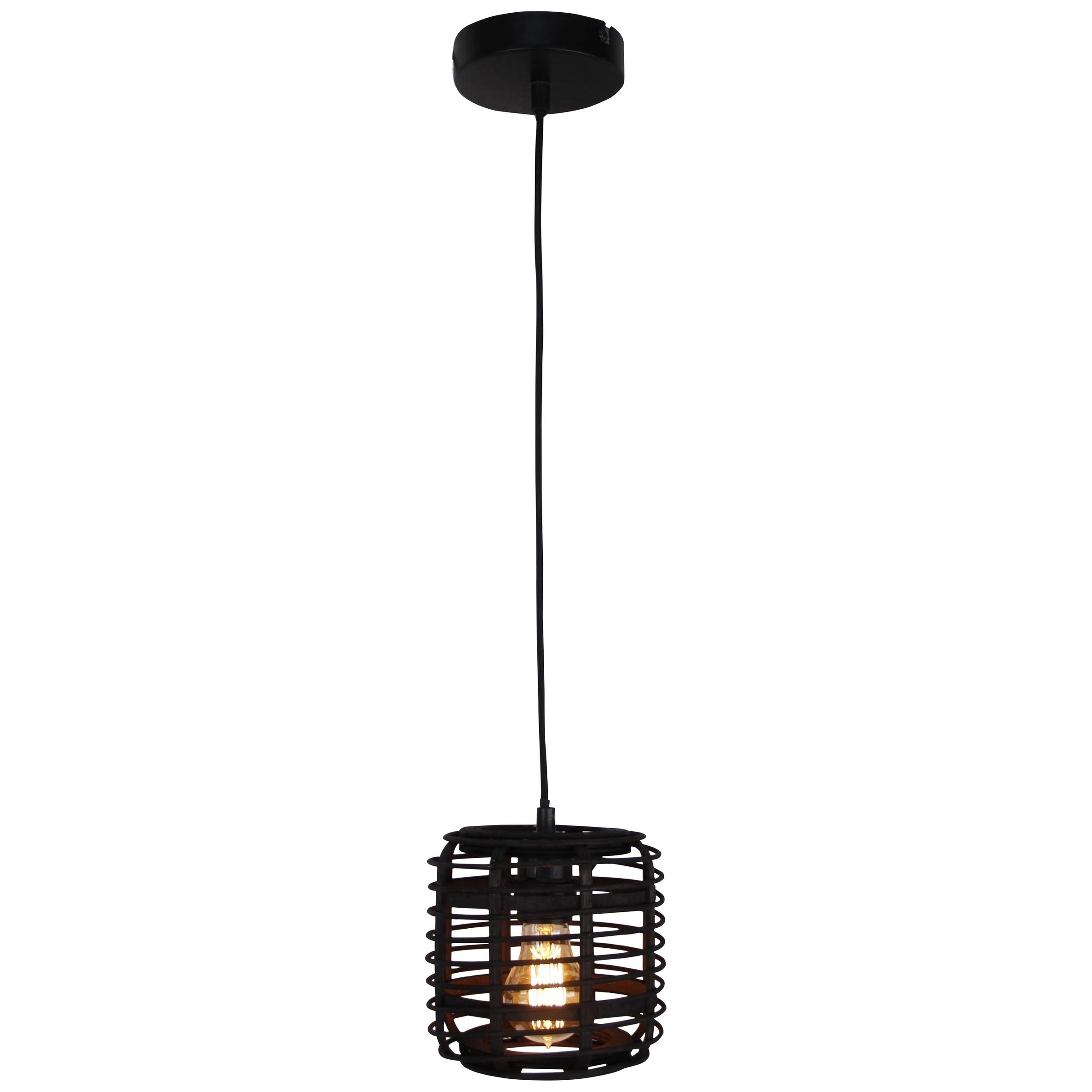 Brilliant Leuchten Deckenleuchten, E27, Crosstown Pendelleuchte 16cm holz dunkel/schwarz
