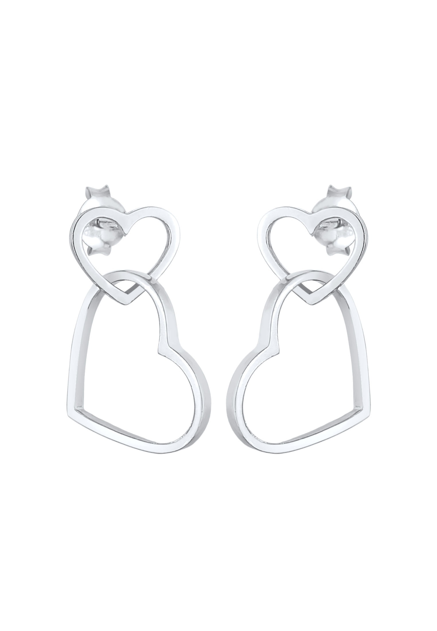 Elli Paar Ohrstecker »Ohrringe Ohrhänger Stecker Herz Liebe 925 Silber«