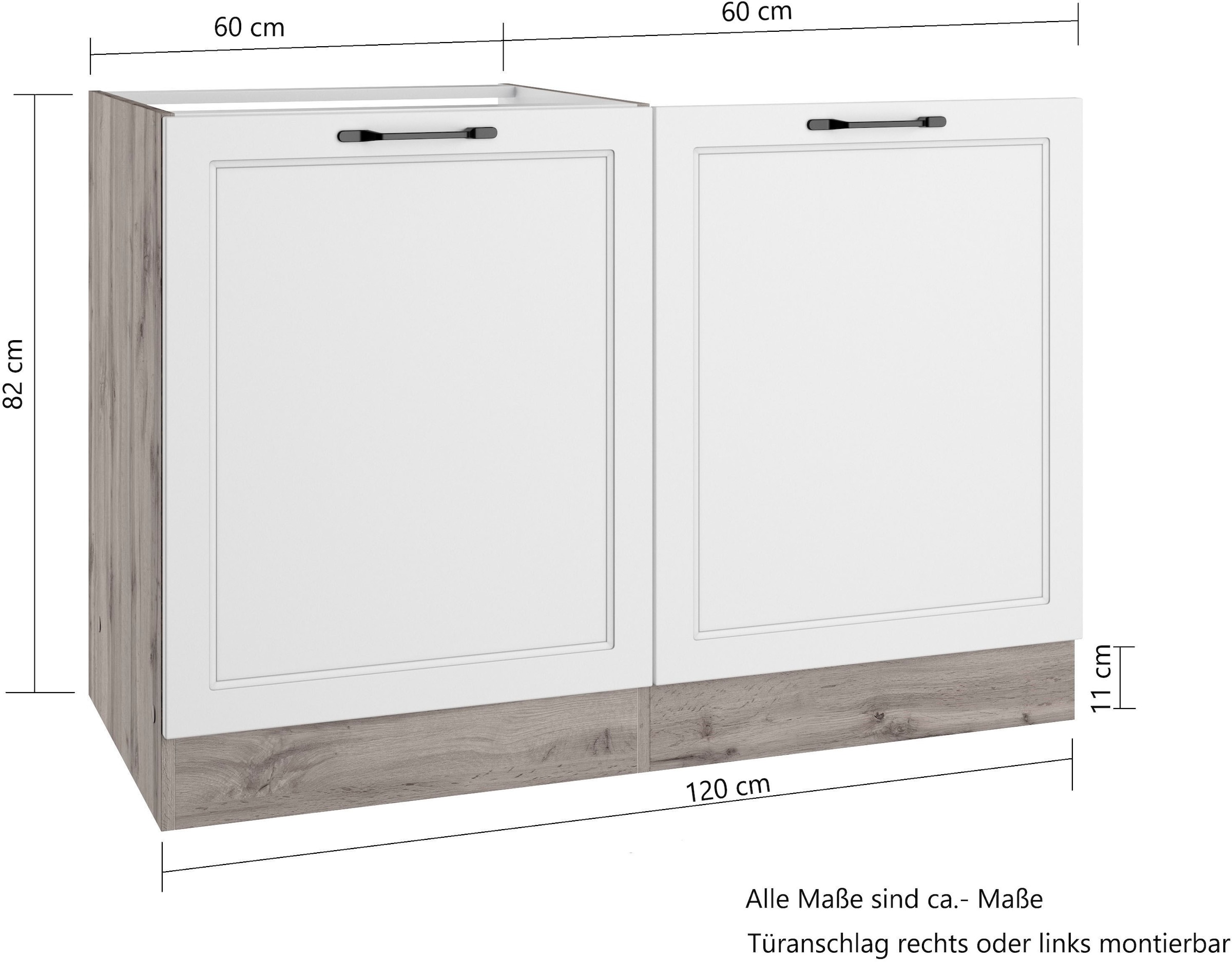 KOCHSTATION Spülenschrank »KS-Lana« Breite 120 cm