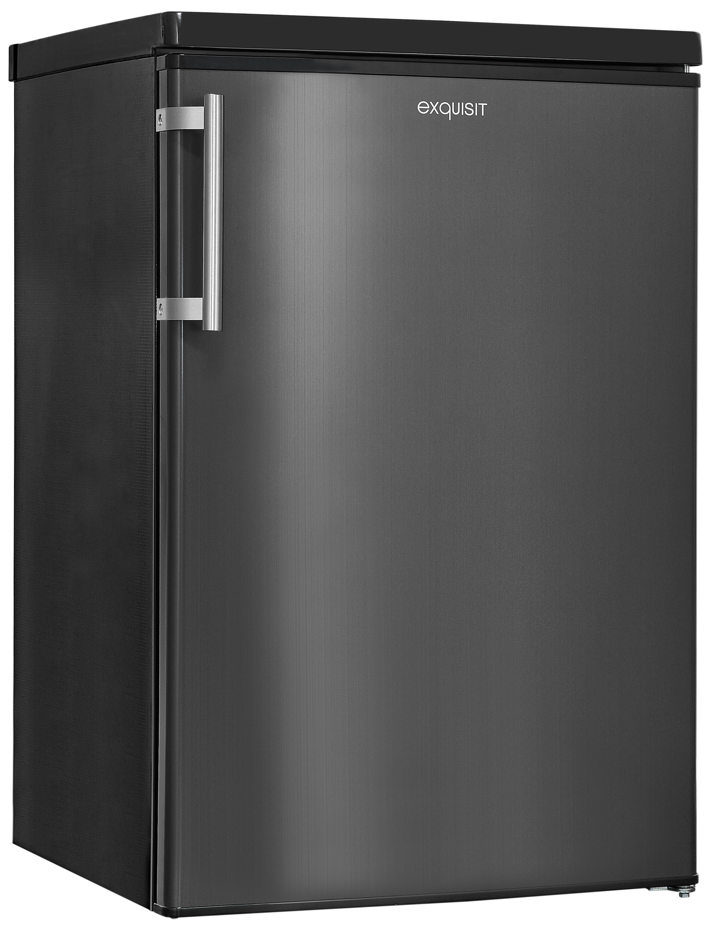 exquisit Kühlschrank KS16-V-H-040E inoxlook-az »KS16-V-H-040E inoxlook-az« 85,5 cm hoch 55 cm breit Kompakt & flexibel – ideal für Küche, Büro & Ferienwohnung