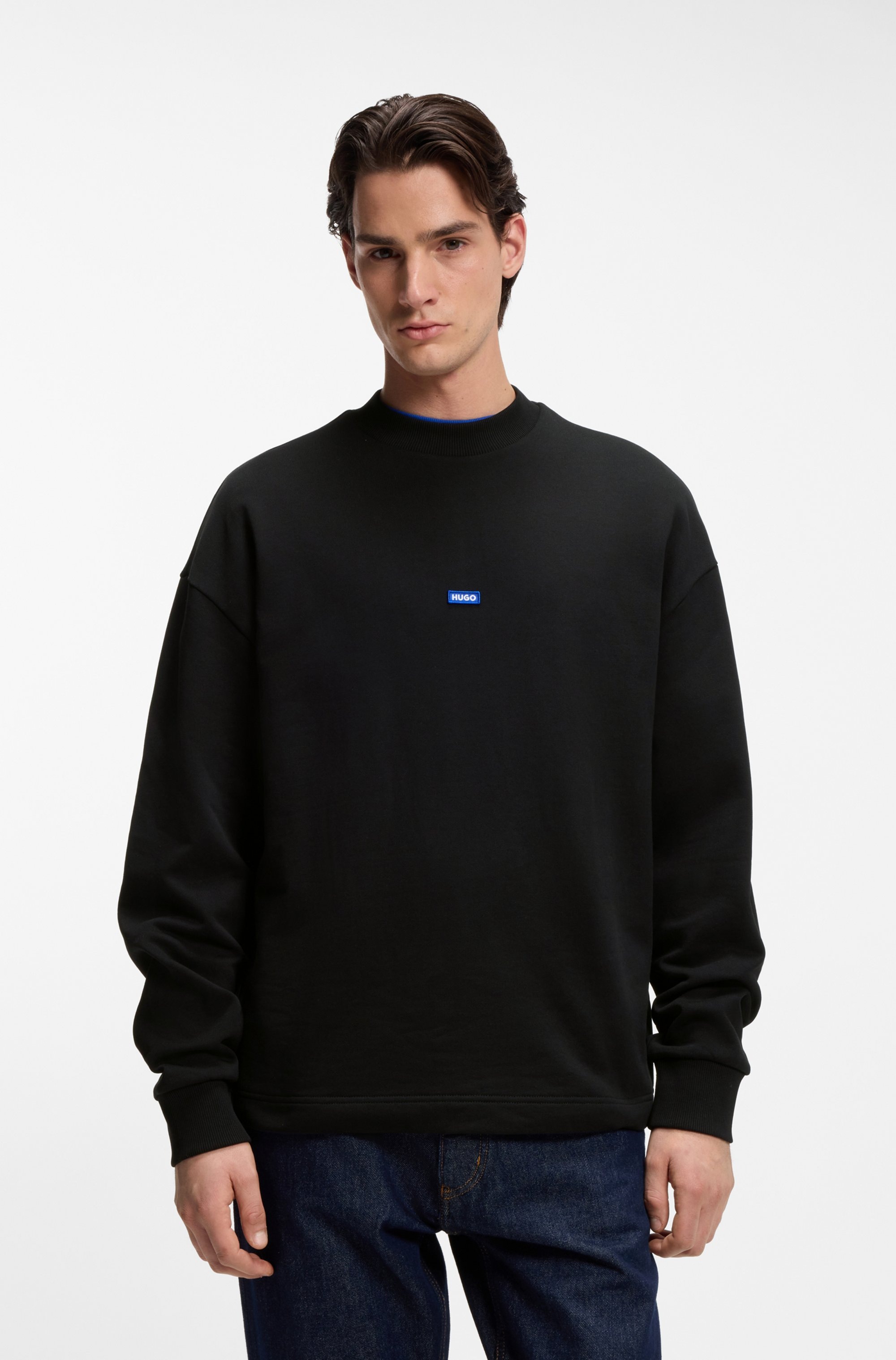 HUGO Blue Sweatshirt »Nedro«, Rundhalsausschnitt, Regular Fit,  Logo-Patch
