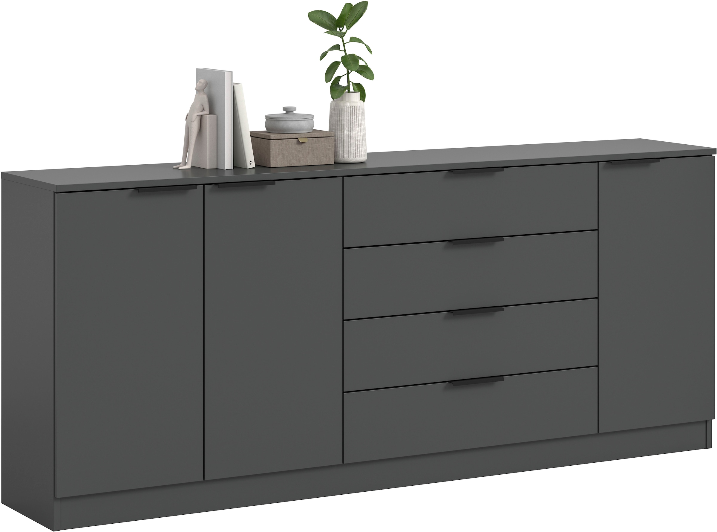 Home affaire Sideboard »SKARDE, Breite 185 cm, 4 Schubkästen, 3 Türen, viel Stauraum« in verschiedenen Farben und Breiten erhältlich, individuell einsetzbar,  Kommode, Anrichte, Schubkastenkommode, Schuhschrank, Schrank