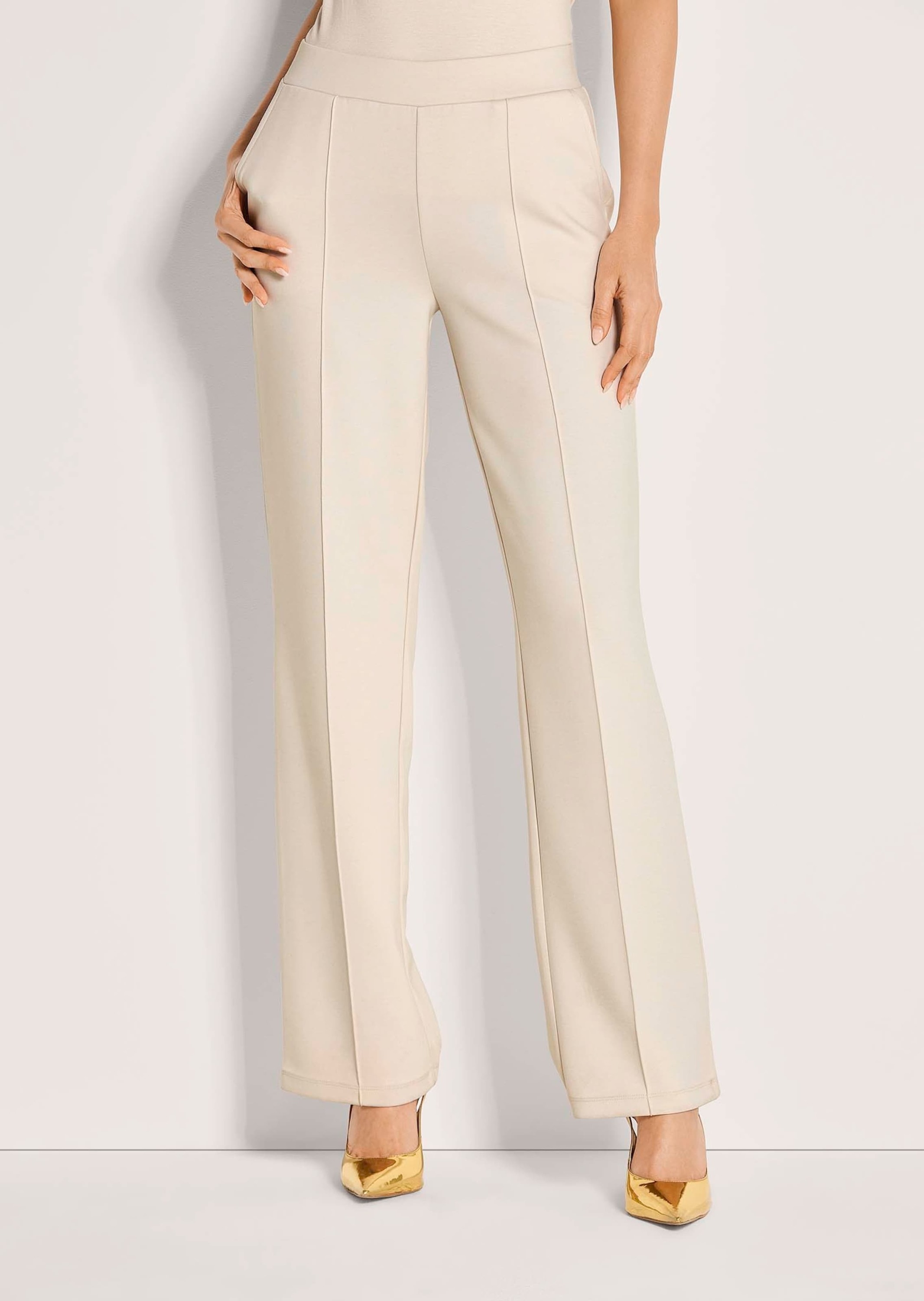 MADELEINE Jerseyhose »Jerseyhose Weite Schlupfhose mit Biesen«