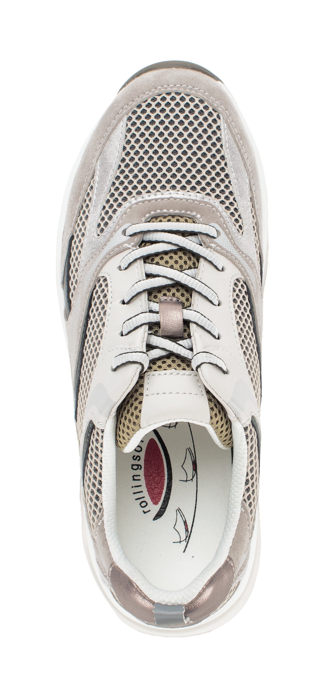 rollingsoft Keilsneaker  , Freizeitschuh, Halbschuh, Schnürschuh mit rollingsoft-Laufsohle