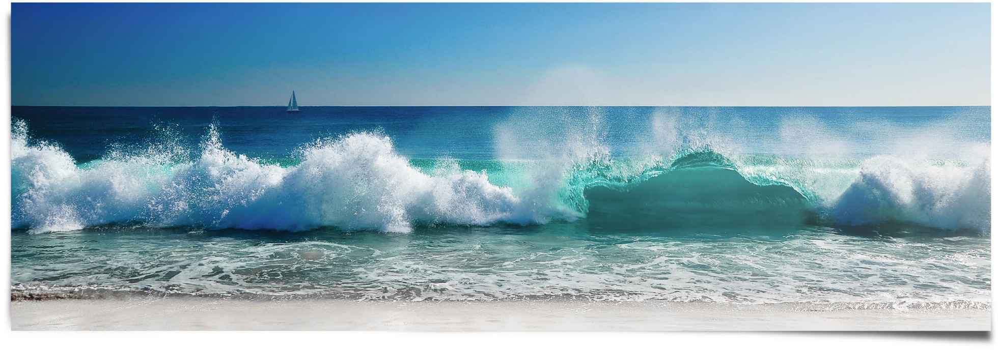Reinders! Poster »Stürmische Wellen Meer - Strandbilder - Wasser - Urlaub«, (1 St.)