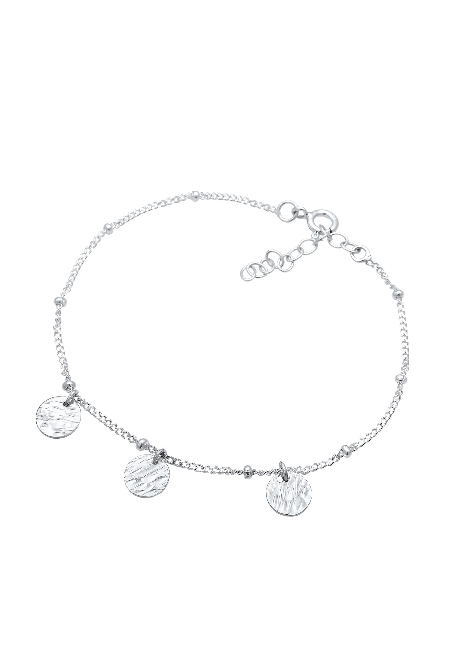Elli Armkette »Armband Kugelkette Plättchen Design 925 Sterling Silber«