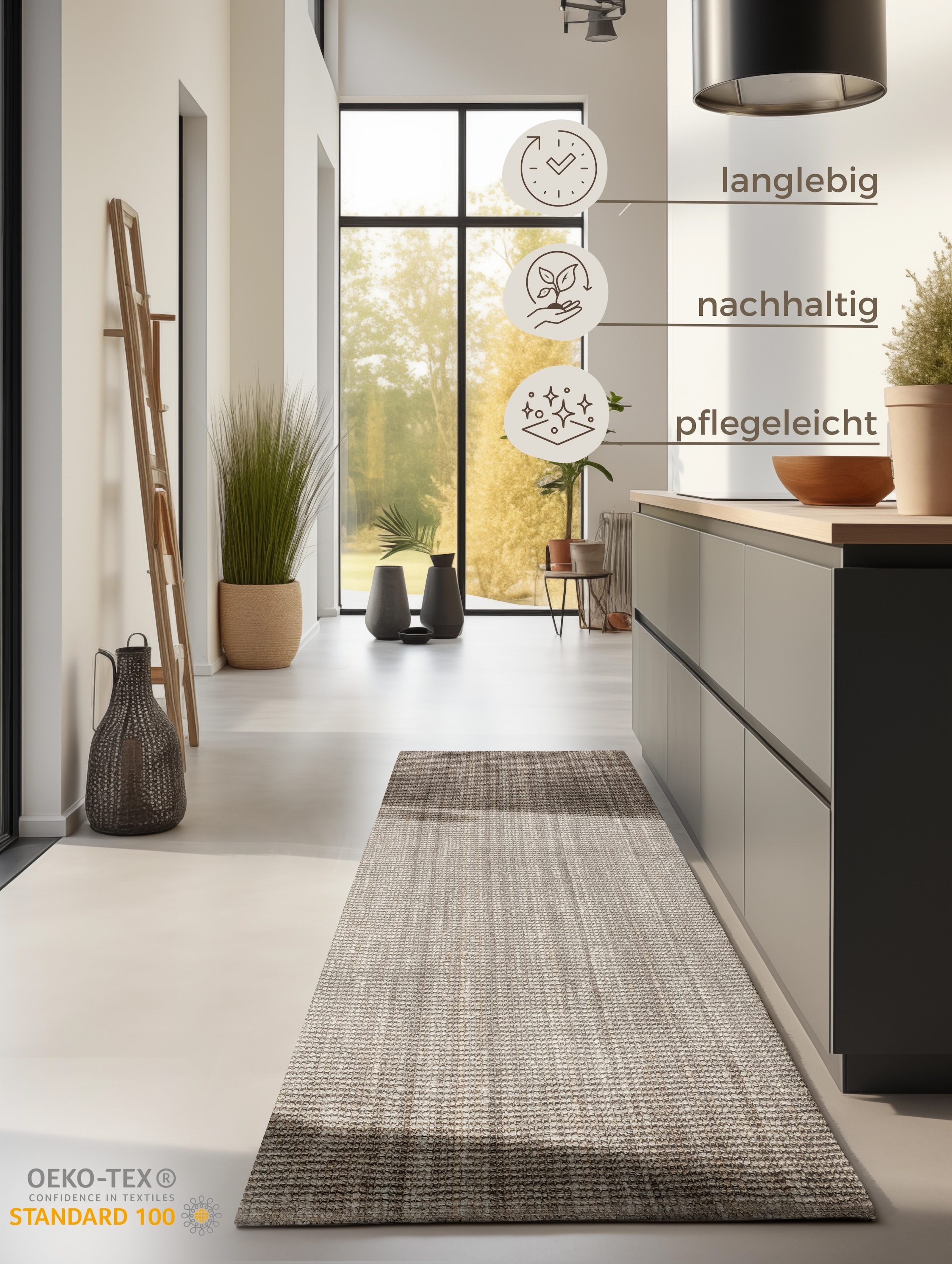 HANSE Home Teppich »Jaipur Juteteppich, als Läufer und in Rund«, rechteckig, 10 mm Höhe, 100% Naturfaser, Wohnzimmer, Esszimmer, Schlafzimmer, GRS
