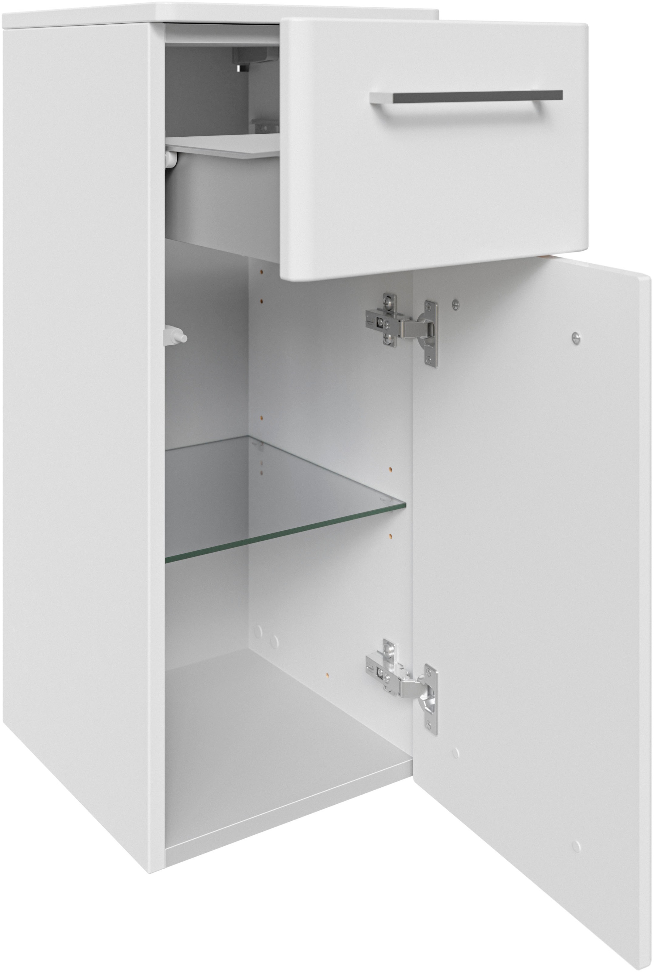 Saphir Badmöbel-Set »Quickset 316 4-teilig, Keramikwaschtisch mit LED-Spiegelschrank«, (5 St.), mit Unterschrank, Hängeschrank, 5 Türen, 1 Klappe, inkl. Türdämpfer