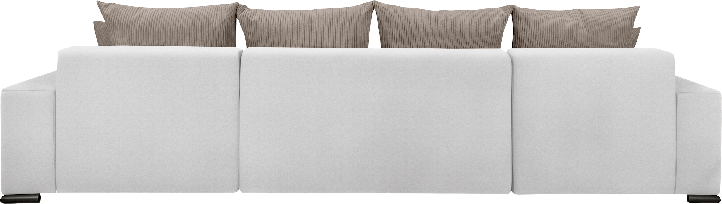 COLLECTION AB Wohnlandschaft »XL-Josy U-Form, Breite 313 cm, Cord-/Mix«, inkl. Bettfunktion, Bettkasten, mit 4 gleich großen Rückenkissen
