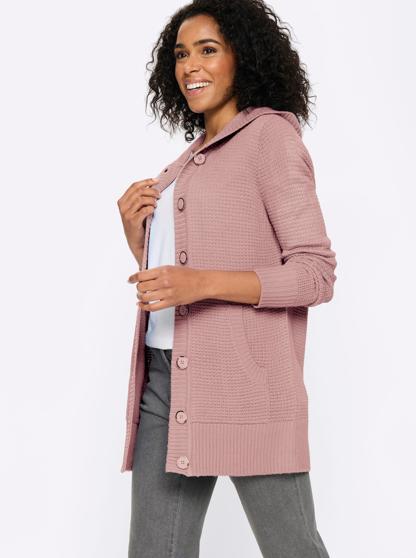 Classic Basics Kapuzenstrickjacke