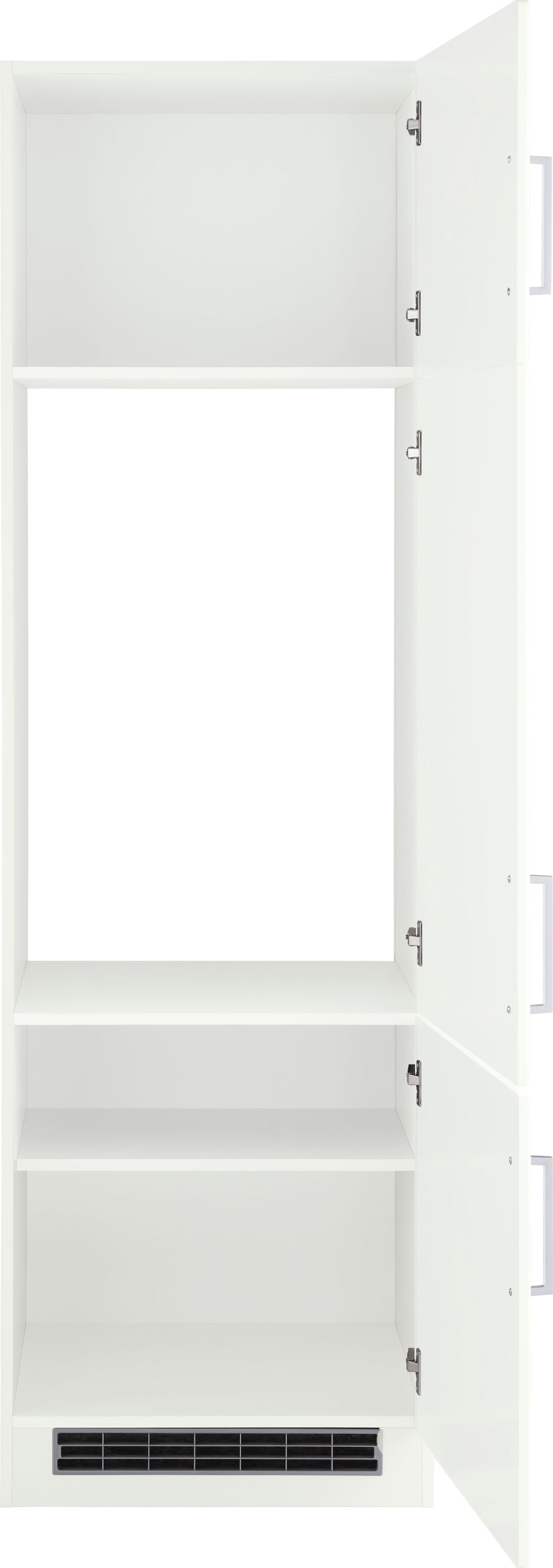 KOCHSTATION Kühlumbauschrank »KS-Stockholm«, 60 cm breit, hochwertige MDF-Fronten mit Fräsung