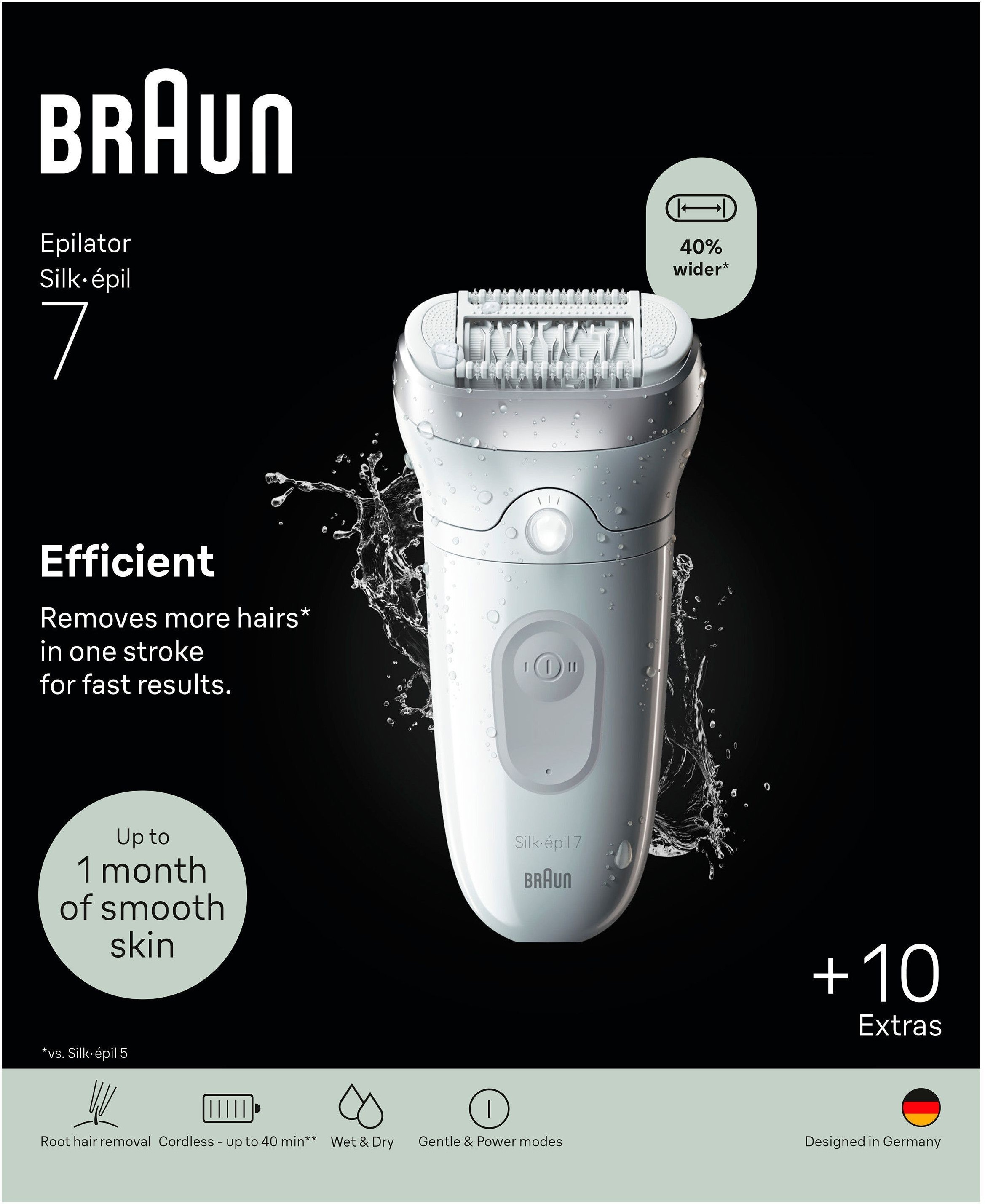 Braun Epilierer »Silk-épil 7 SE7-241« Rasier- & Trimmeraufsatz, Wet&Dry