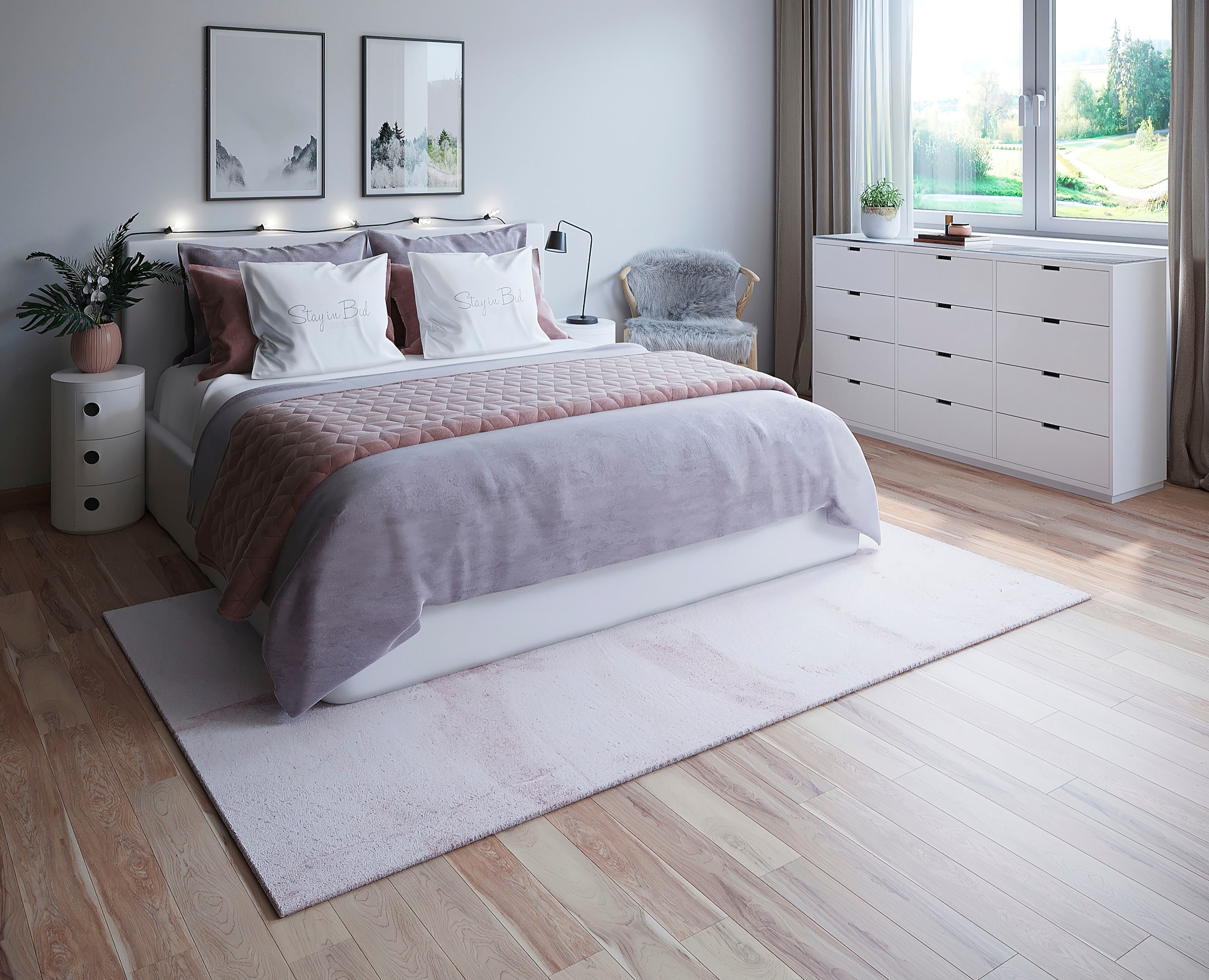 Gino Falcone Fellteppich »Kuschelteppich Chiara«, rechteckig, 30 mm Höhe, Kunstfell, Kaninchenfell-Haptik, besonders weicher Langflor