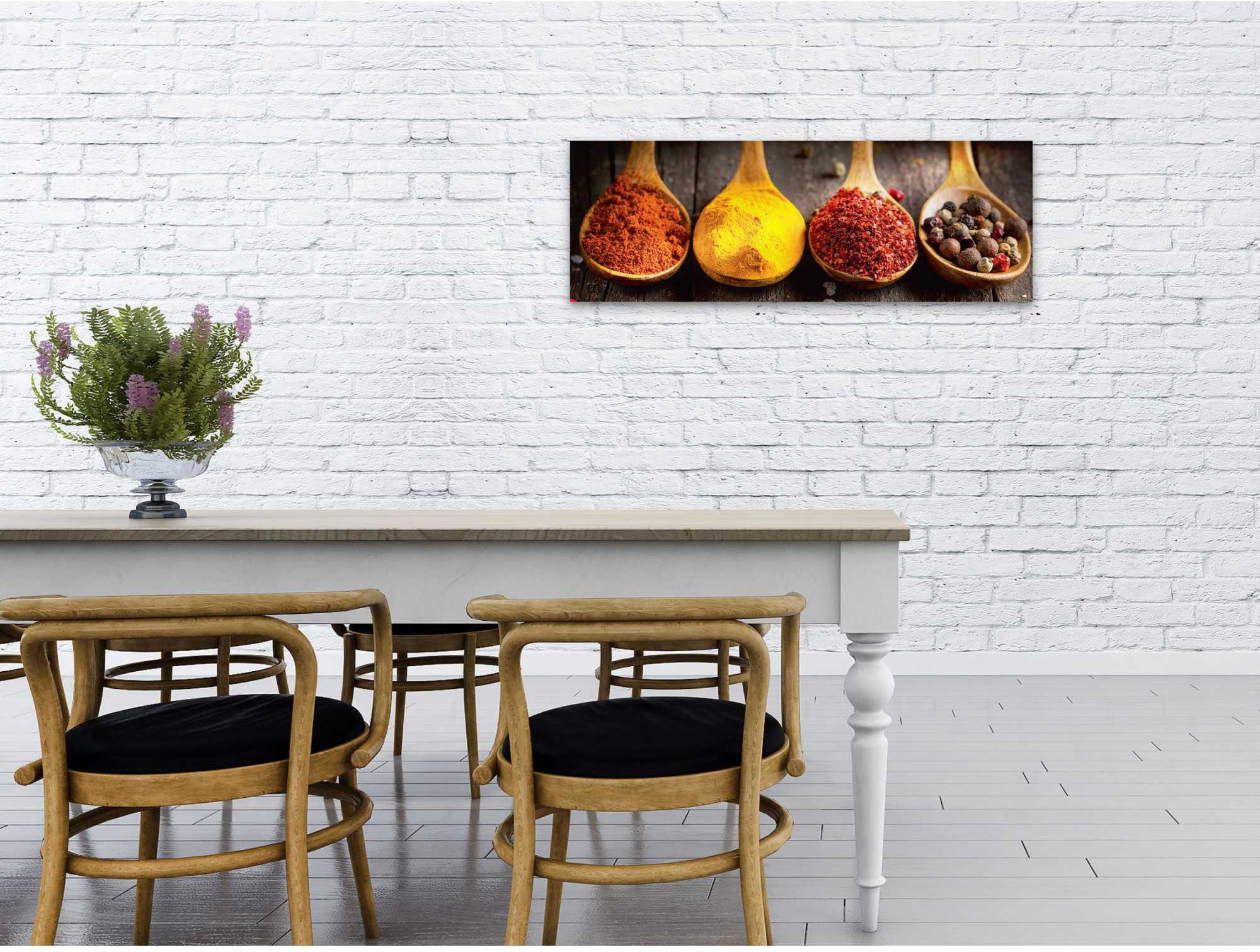 Reinders! Glasbild »Glasbild Gewürze Essen - Kochen - Farbenfroh«, Gewürze, (1 St.)