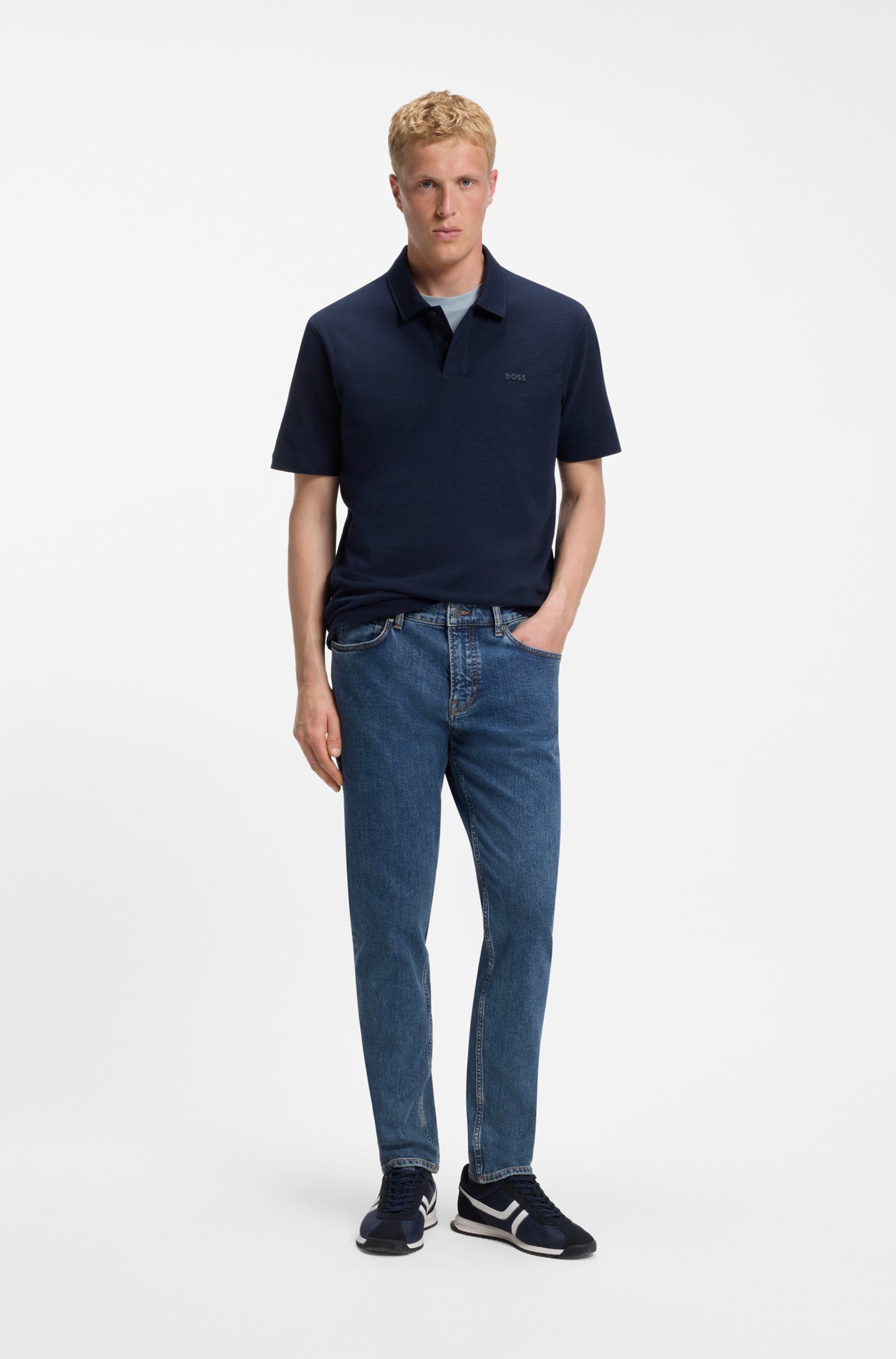 BOSS ORANGE Tapered-fit-Jeans »Onyx Comfor Fit Denim« Regular Tapered Fit, Stretch-Denim, Mittlere Bundhöhe