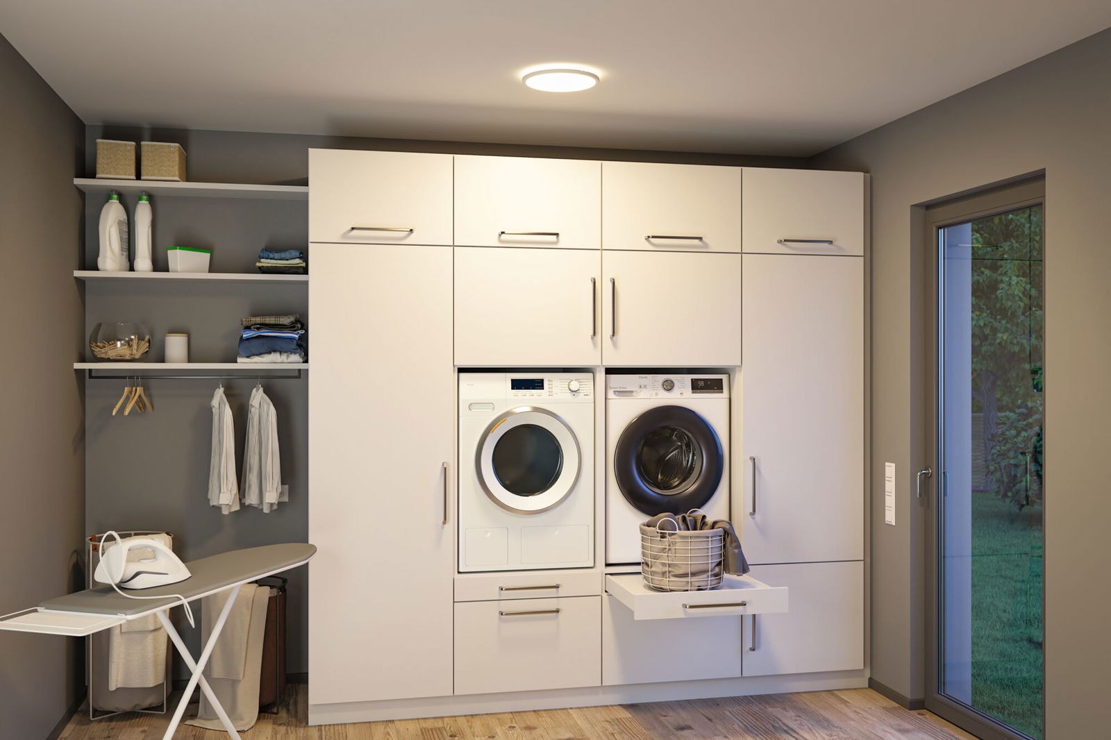 Paulmann LED Panel »LED Panel Atria Shine Backlight  IP44 rund, 4000K« 1 Stk. Neutralweiß