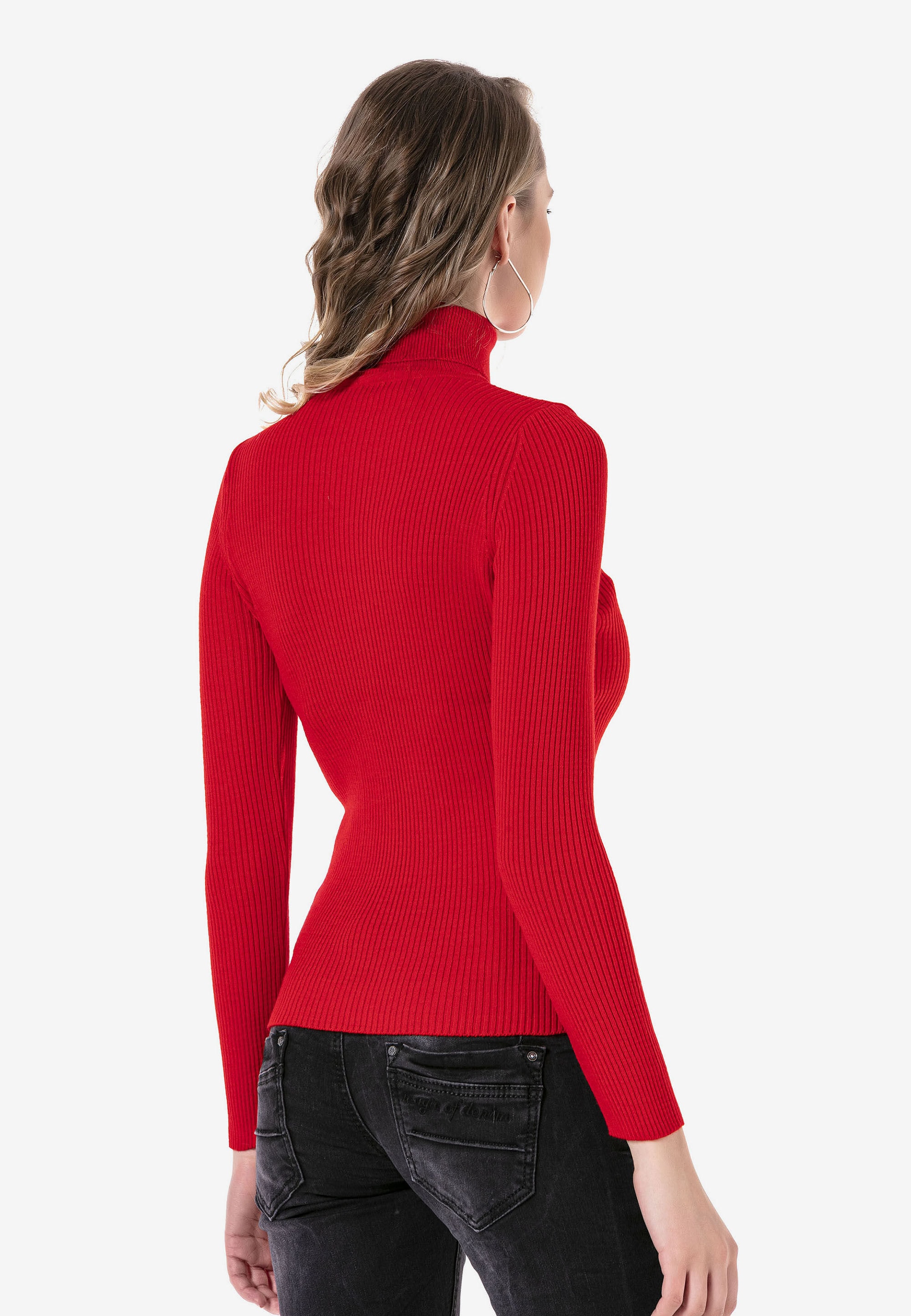 Cipo & Baxx Rollkragenpullover »WP227« Mit Rollkragen