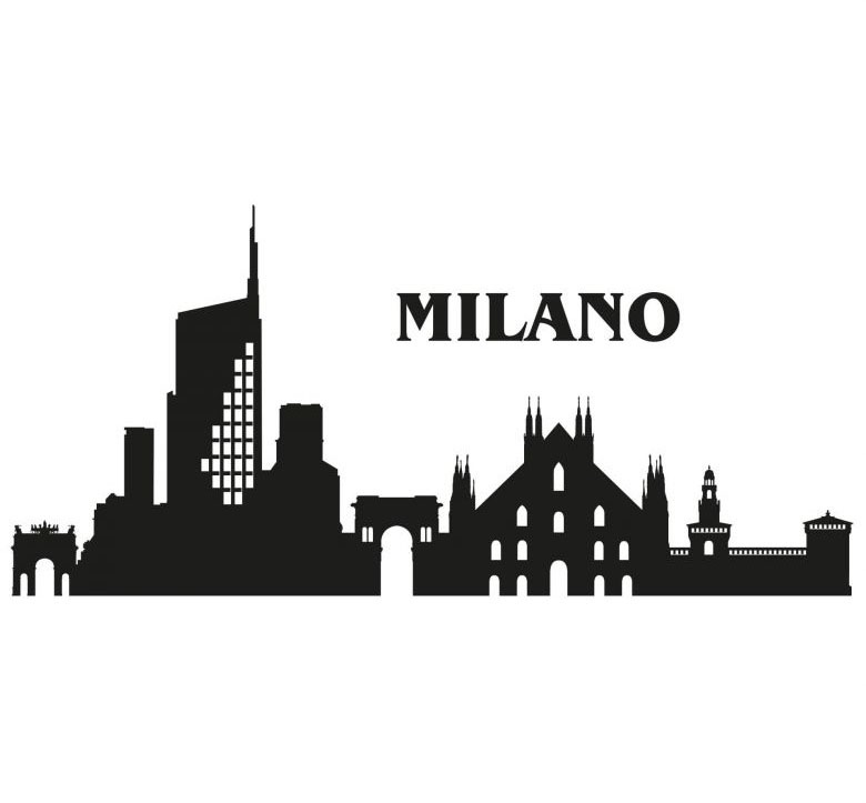 Wall-Art Wandtattoo »XXL Stadt Skyline Milano 120cm«