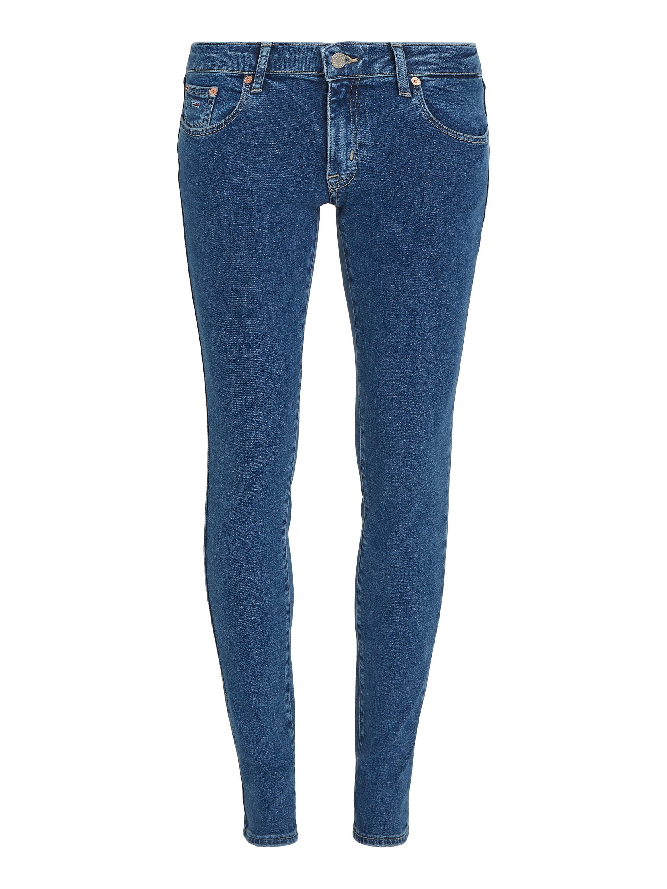 Tommy Jeans Slim-fit-Jeans »Skinny Jeans Marken Low Waist Mittlere Leibhöhe«, mit Faded-Out Effekten