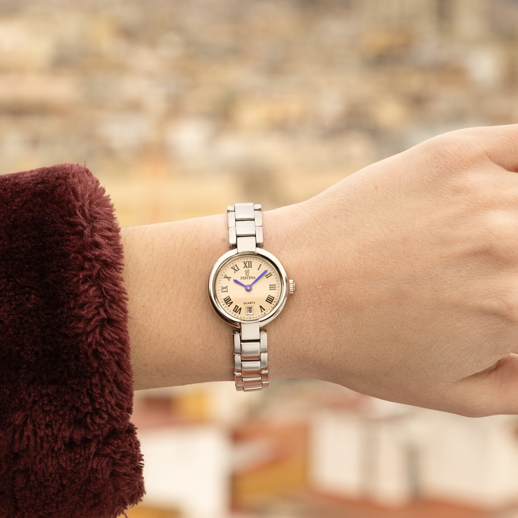 Festina Quarzuhr »Mademoiselle« Armbanduhr, Damenuhr, Edelstahlarmband, analog, Tag