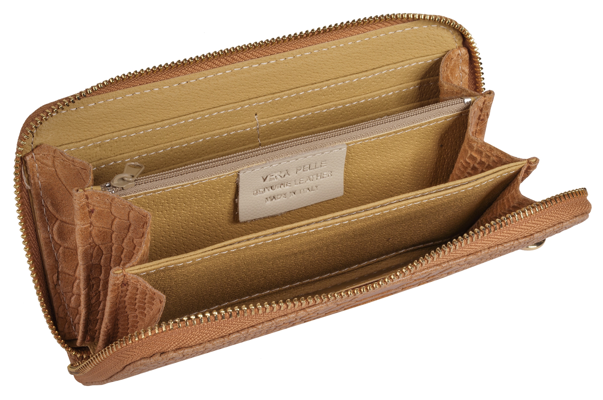 Cluty Geldbörse echt Leder, Made in Italy