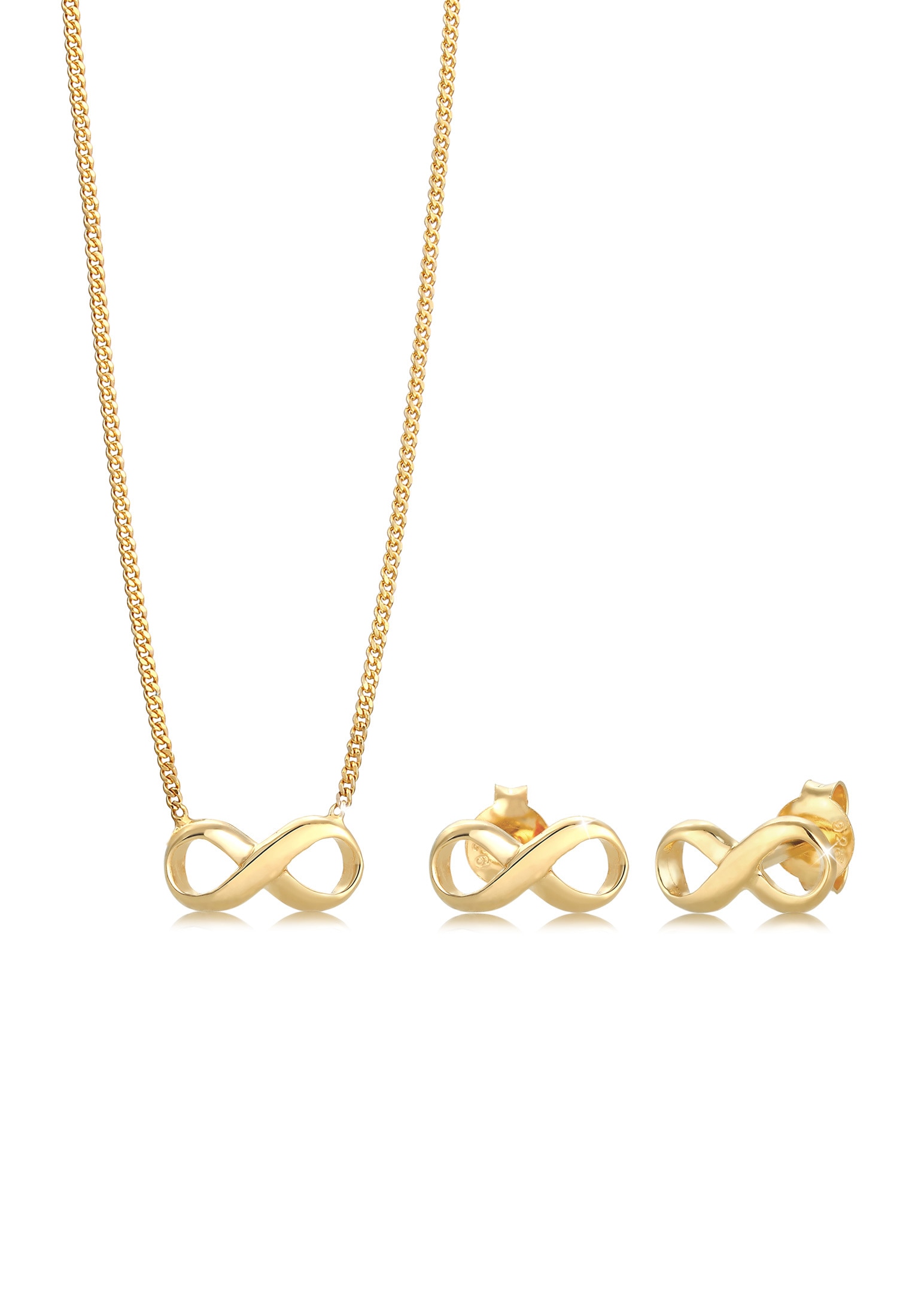 Elli Ohrring und Ketten Set »Schmuckset Infinity Symbol Unendlichkeit 925 Silber«
