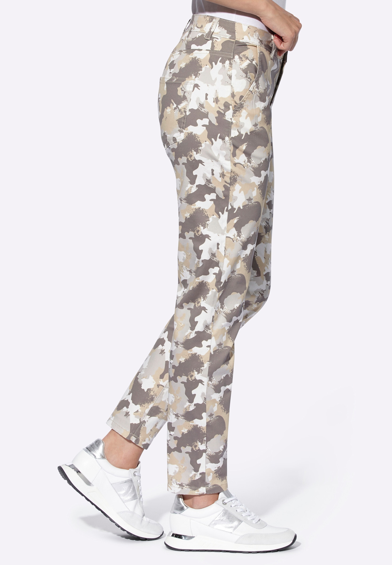heine Cargohose »Druck-Hose Cargohose im Camouflage-Dessin«