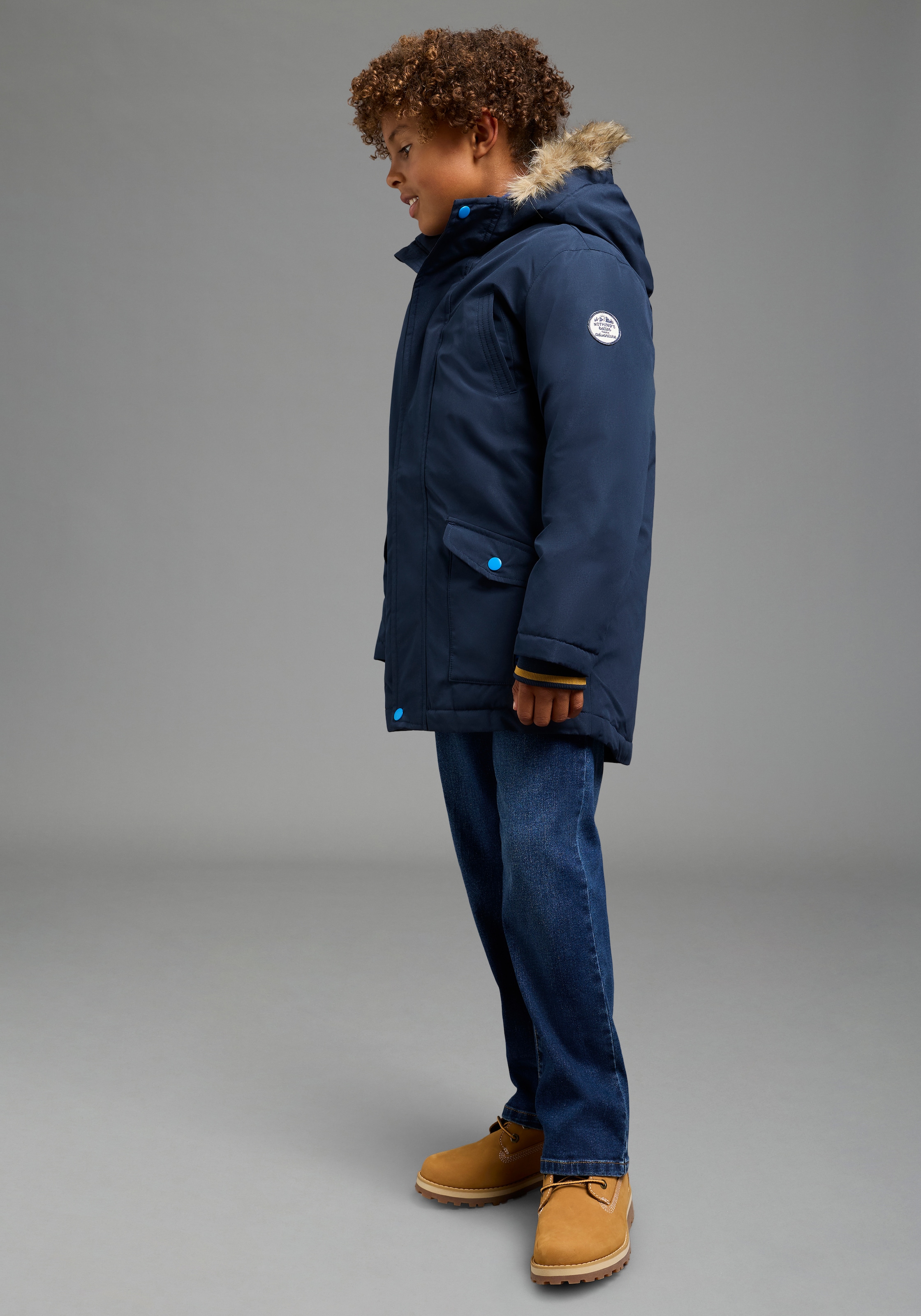 Scout Outdoorjacke »Parka mit Fellkragen - NEU von SCOUT« mit Kapuze Warmer Parka mit abnehmbaren Kapuzendetails, mit Fleecefütterung