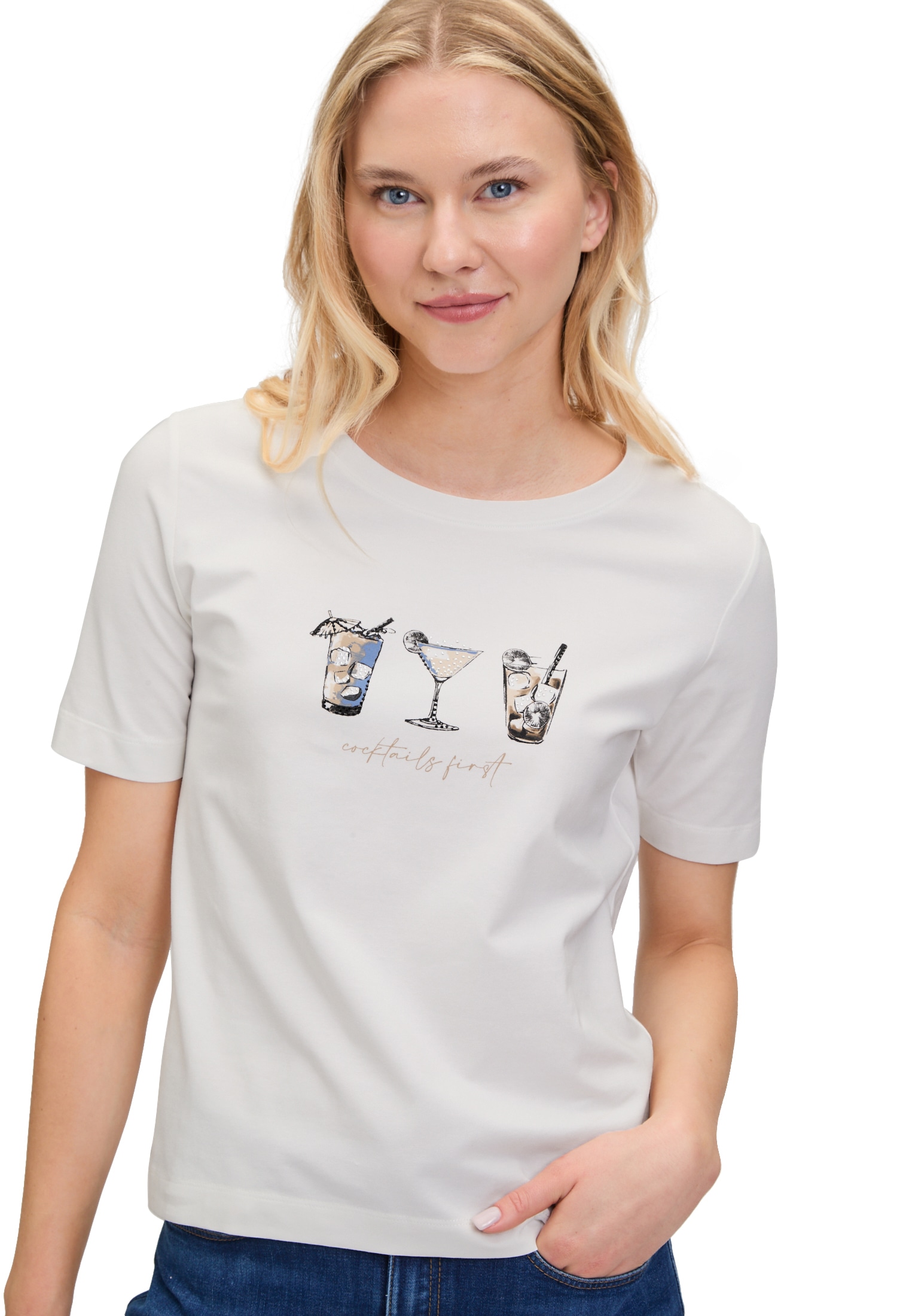 Betty&Co Langarmshirt »Casual-Shirt mit Print«