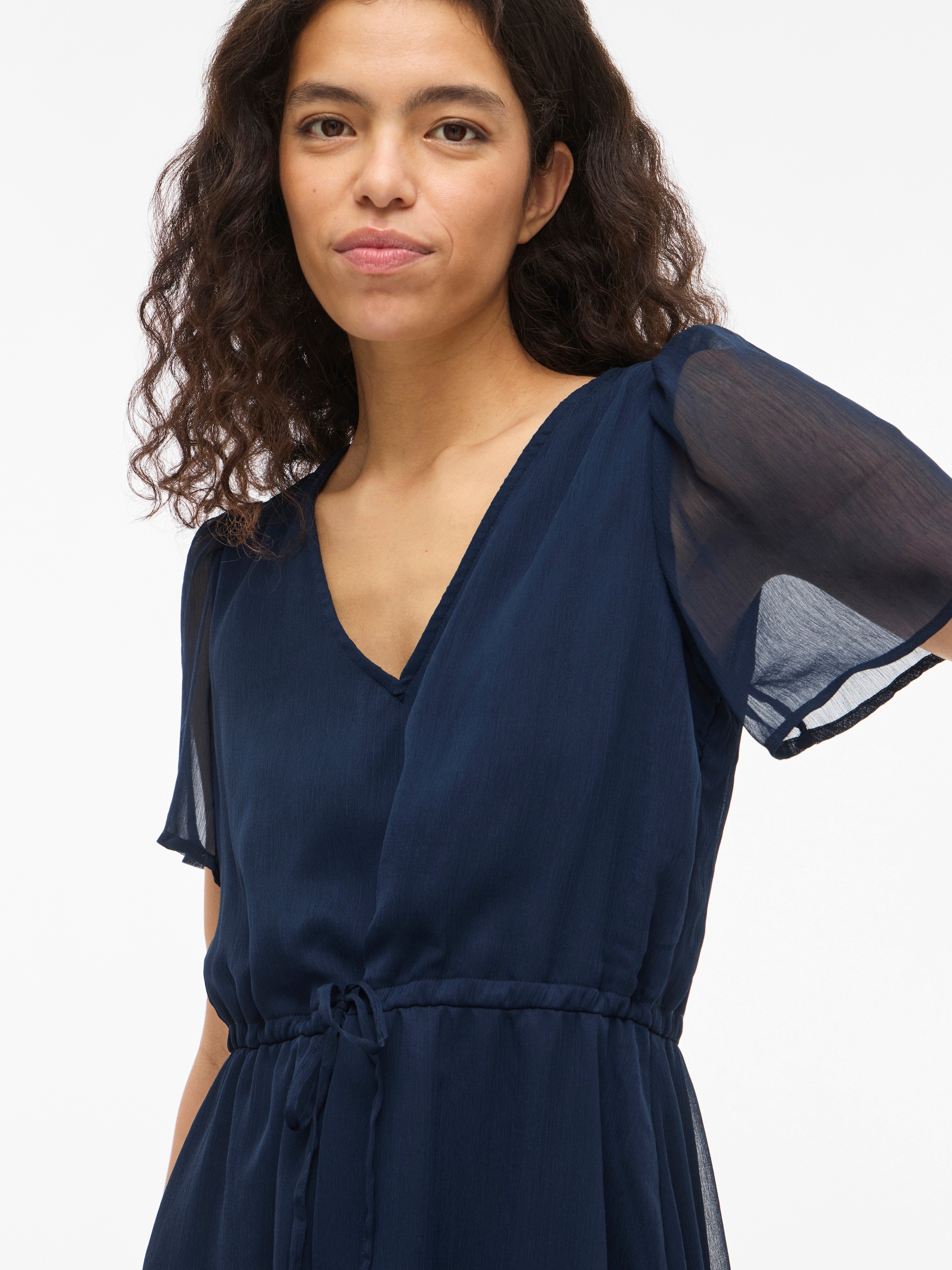Vila Minikleid »VIFALIA V-NECK S/S SHORT DRESS- NOOS« Sommerkleid,