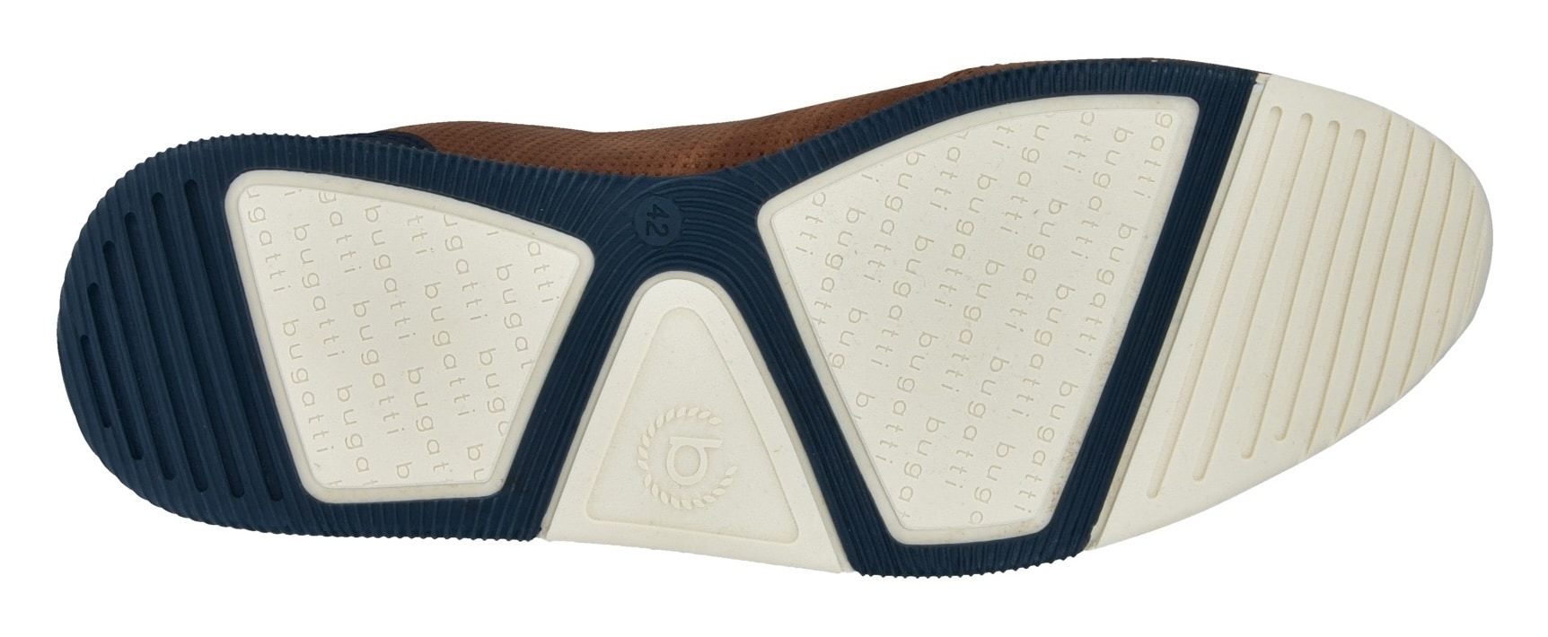 bugatti Sneaker, Freizeitschuh, Halbschuh, Schnürer mit modischer Perforierung