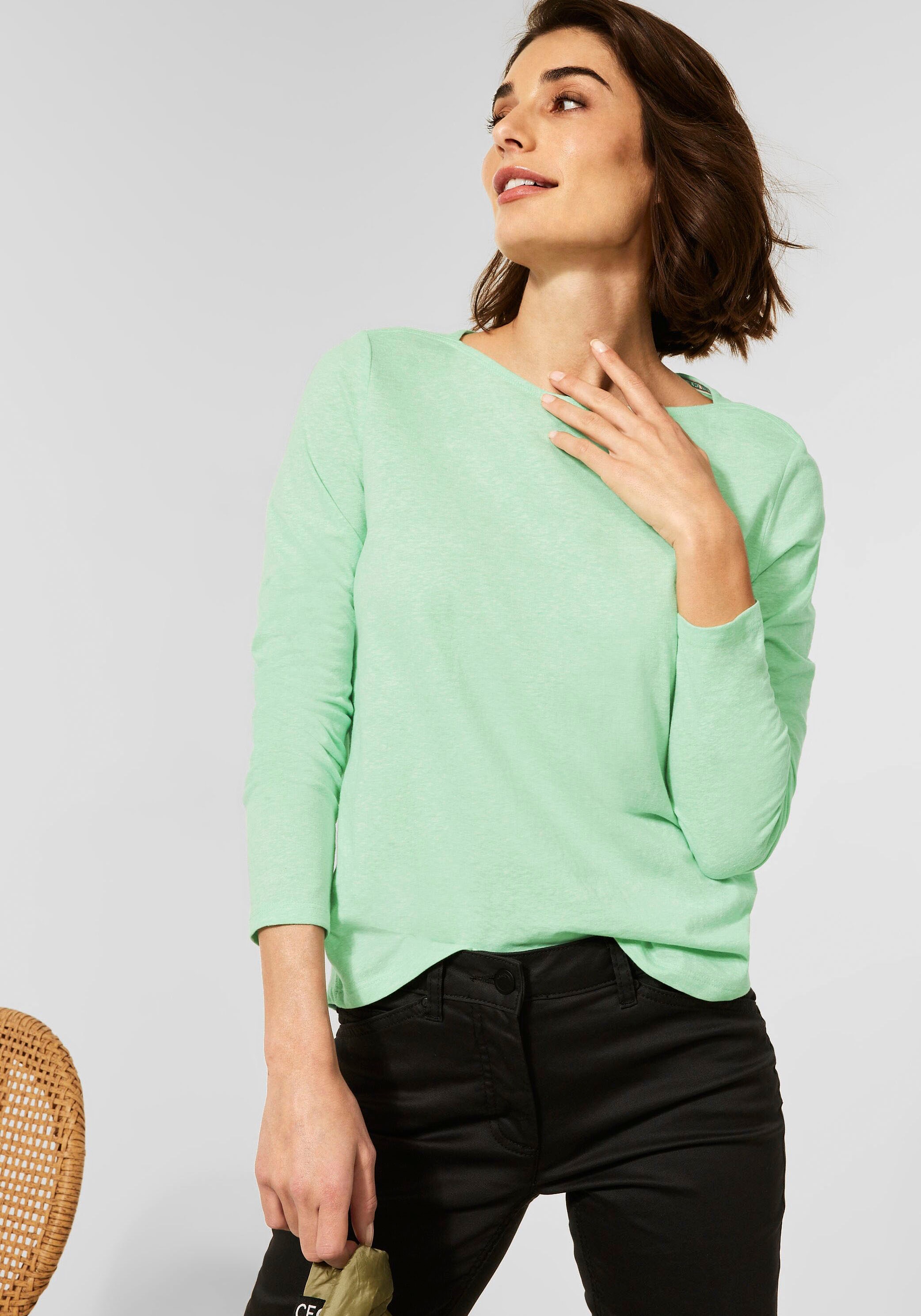 Cecil Langarmshirt, mit U-Boot-Ausschnitt