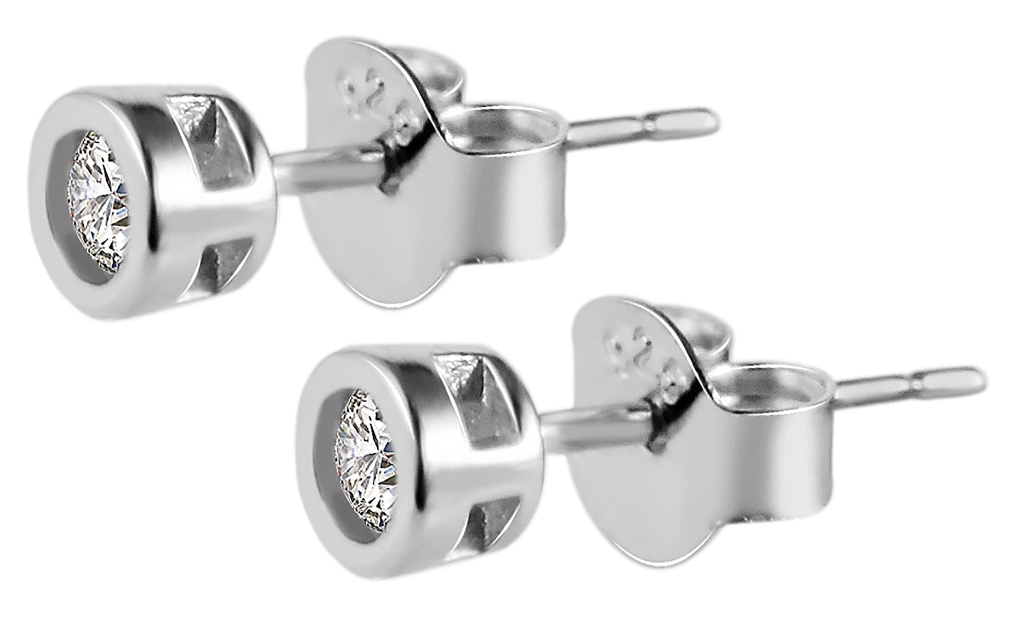 Adelia´s Paar Ohrstecker »Kinder Ohrringe ¿ Ohrstecker aus 925 Silber mit Zirkonia«