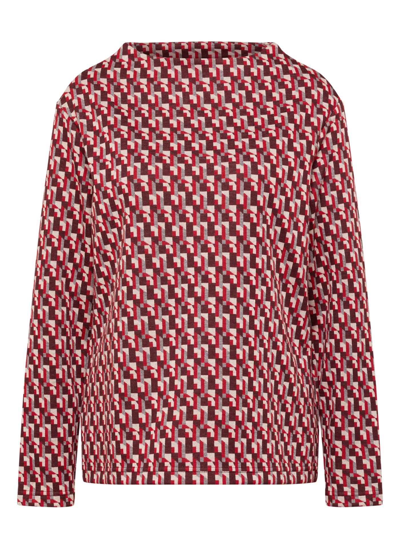 Rabe Langarmshirt mit grafischem Muster