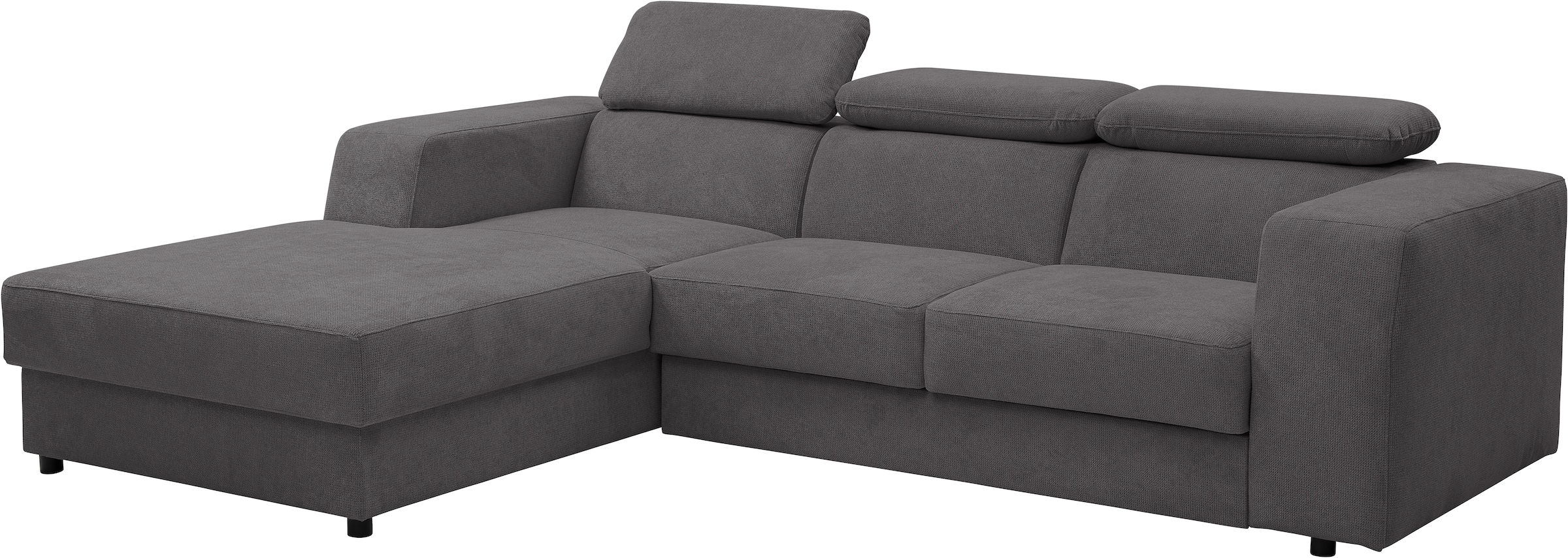 WERK2 Ecksofa »Cherry, modernes Sofa mit Komfortfunktionen, Breite 270cm, L-Form,«, bequem, mit verstellbaren Kopfteilen, Schlaffunktion und Bettkasten