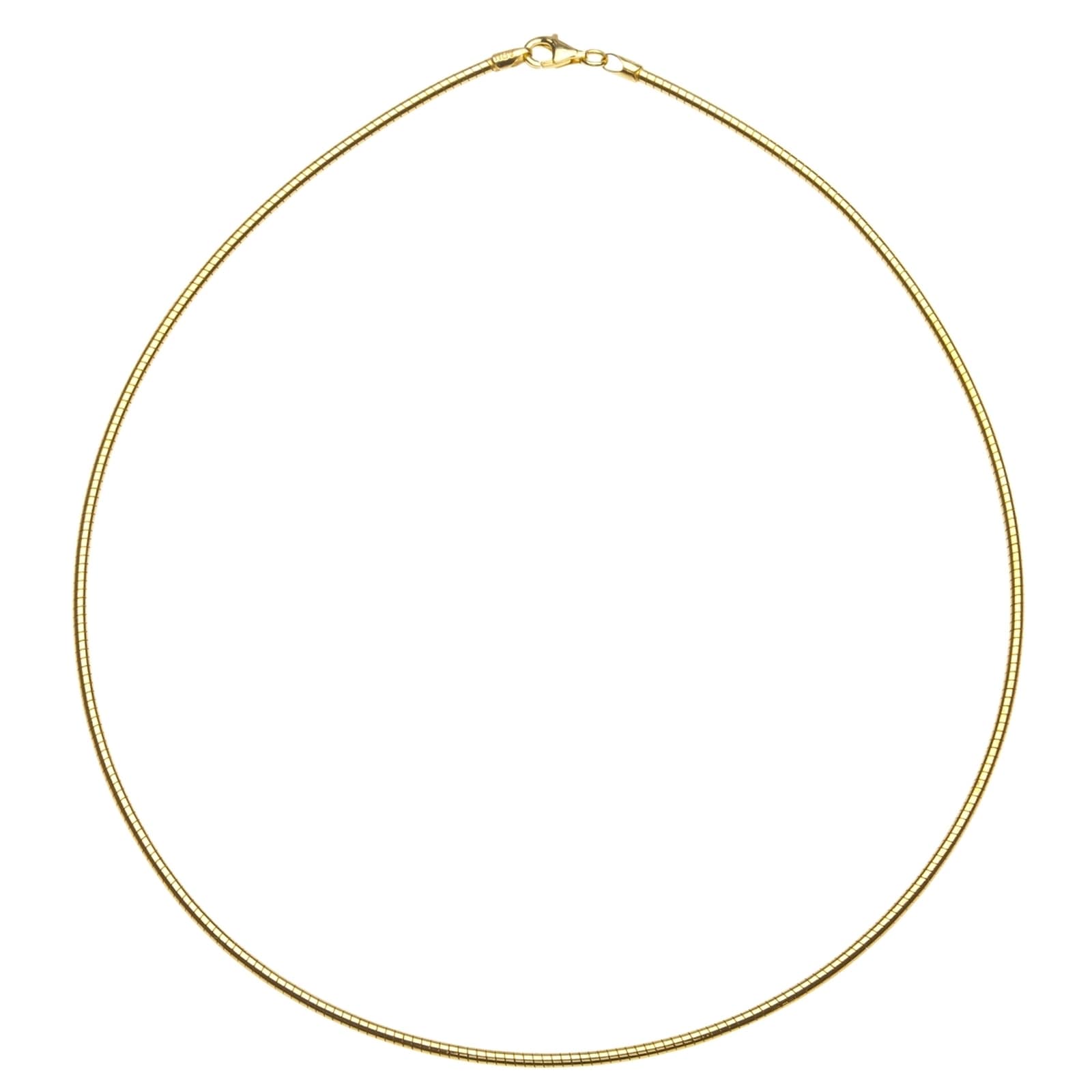 OSTSEE-SCHMUCK Halsreif »- Omega 2,2 mm - Silber 925/000, vergoldet -,«