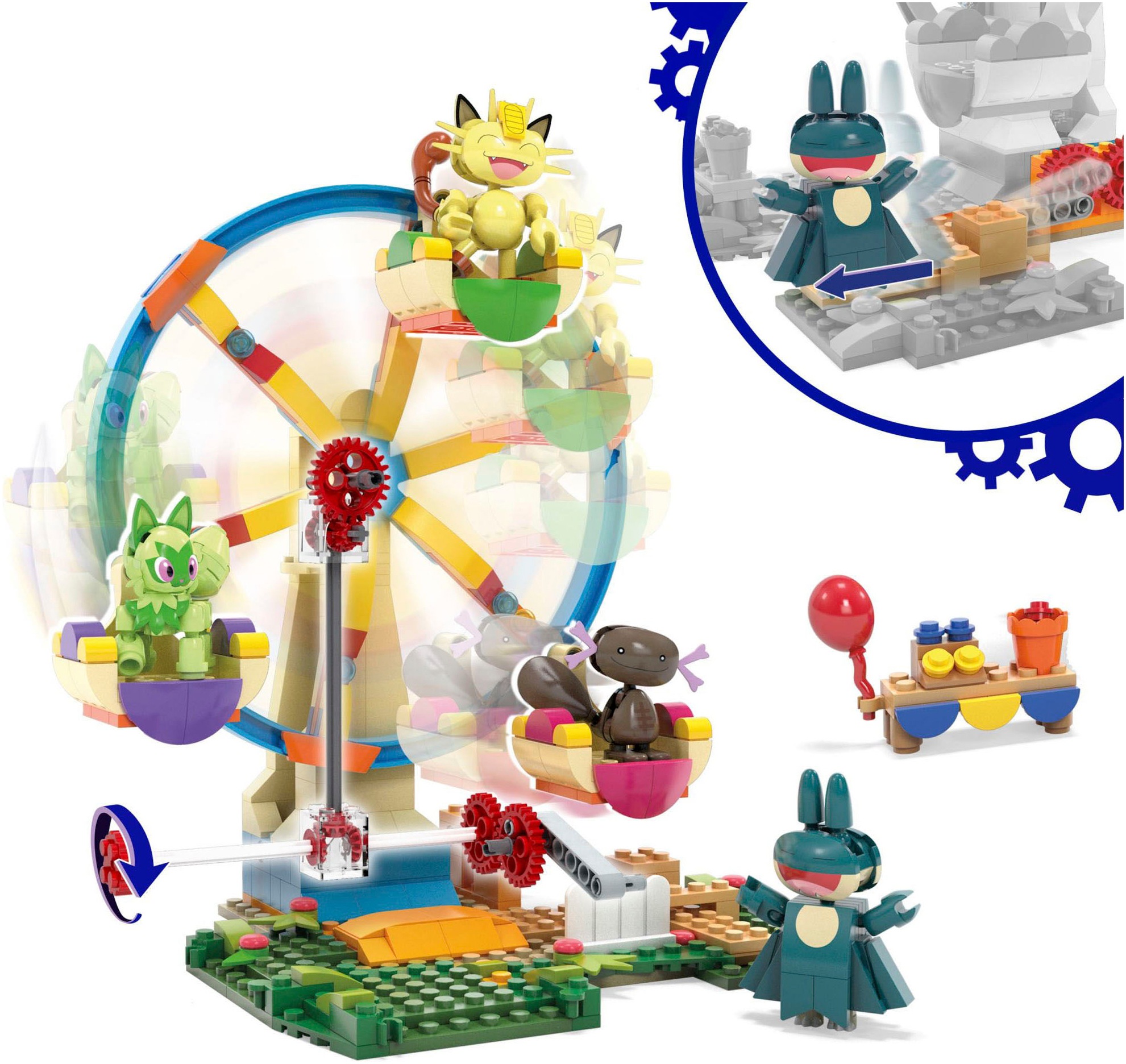 MEGA Konstruktions-Spielset »MEGA Pokémon Spaß auf dem Riesenrad«