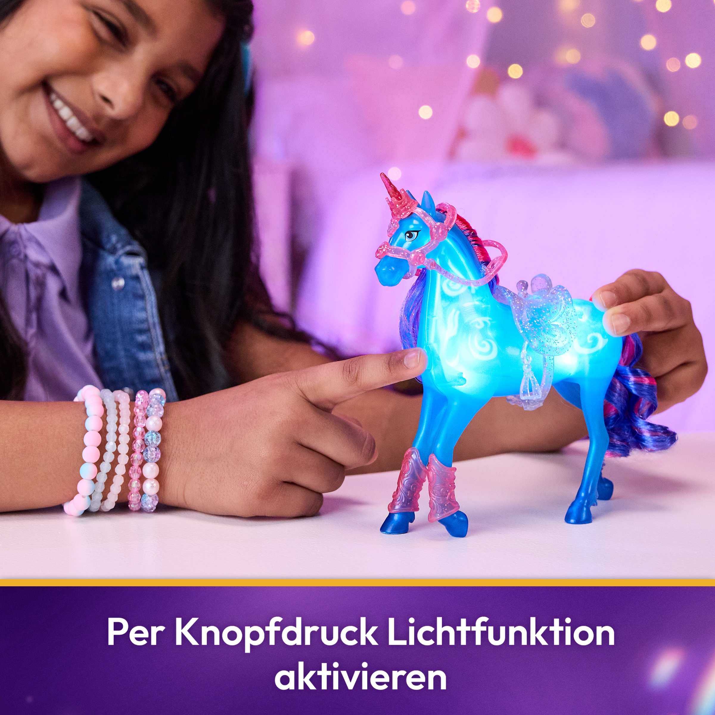 Spin Master Anziehpuppe »Unicorn Academy - Train and Glow River« mit Leuchtfunktionen