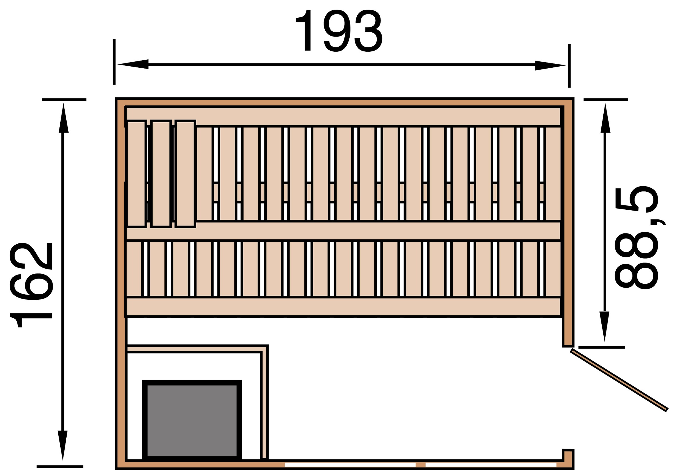 weka Sauna »Kemi Panorama« 7,5 kW Ofen mit ext. Steuerung