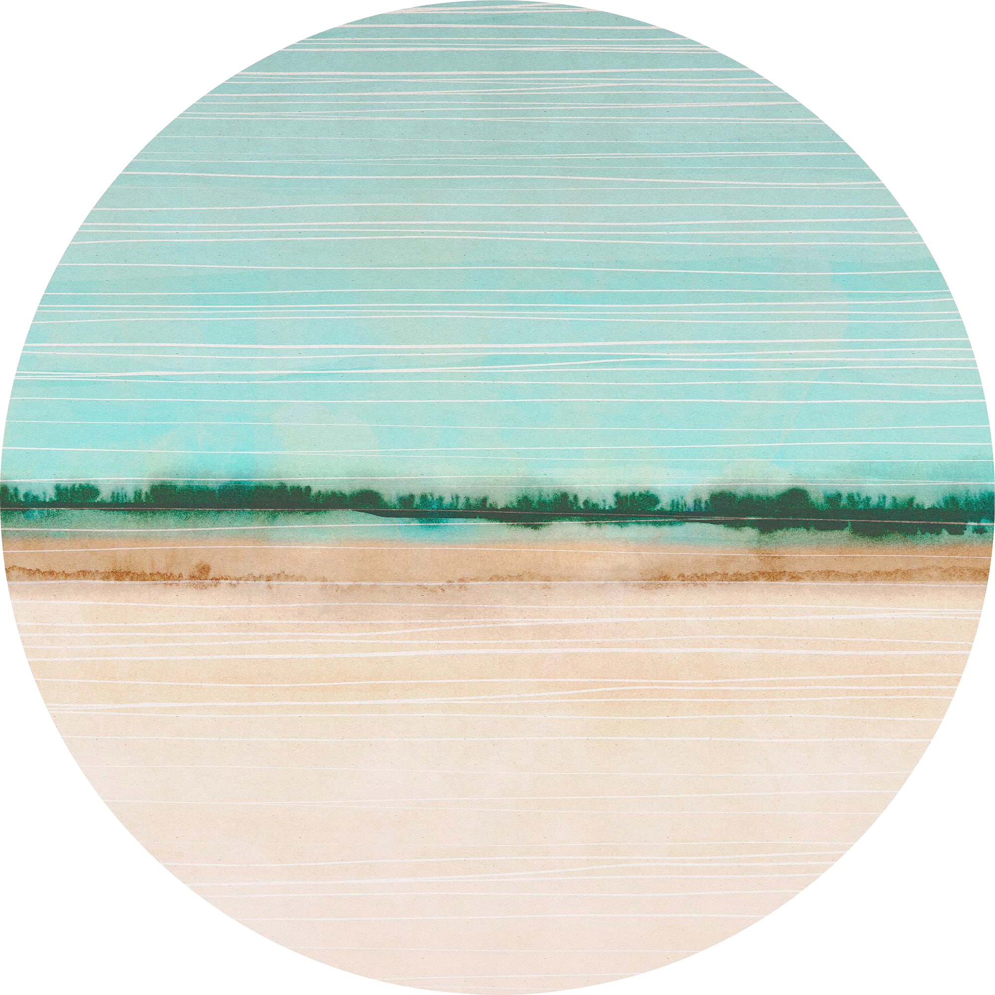 Fototapete »Beachside«, 125x125 cm (Breite x Höhe), rund und selbstklebend