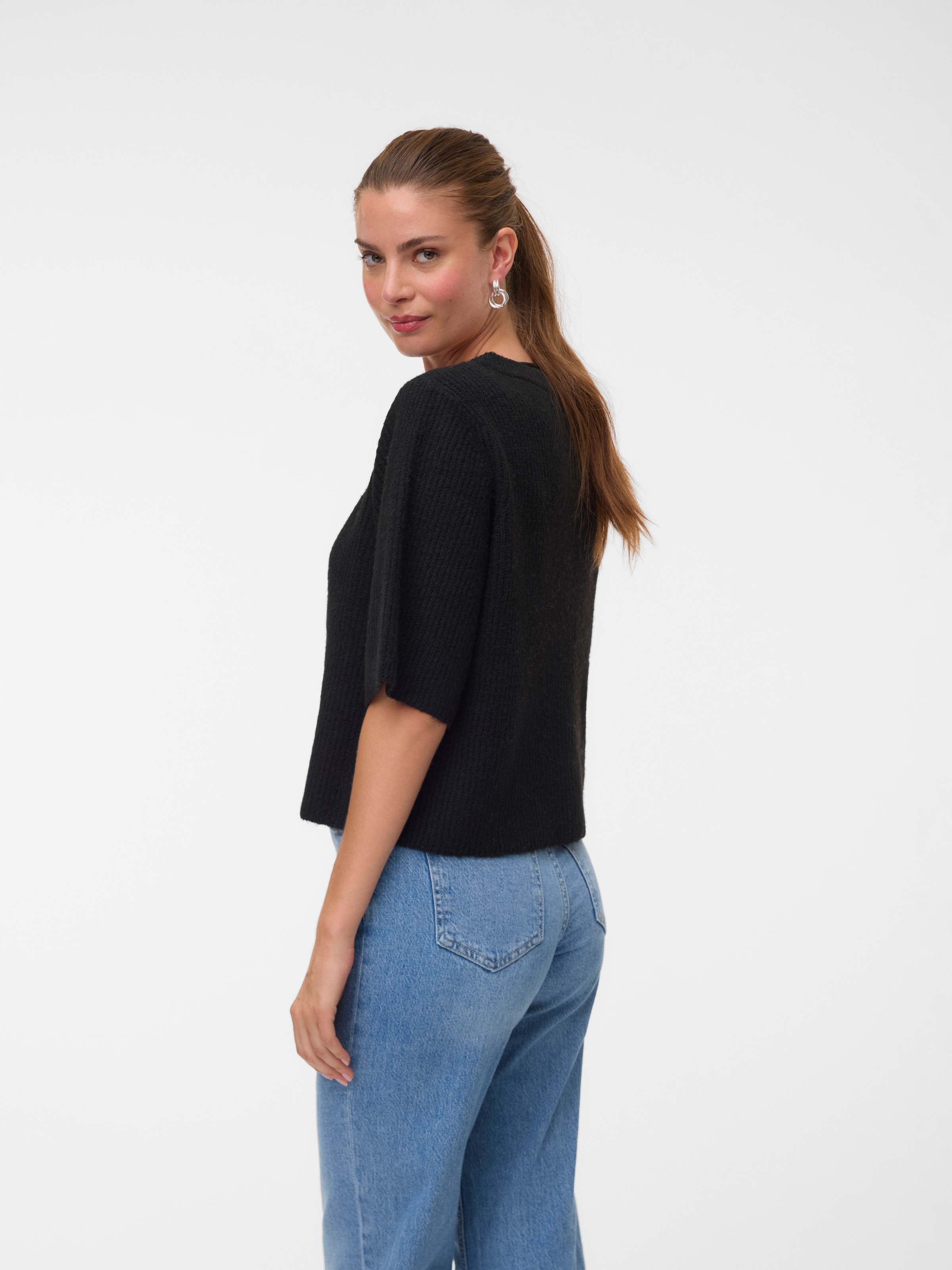 Vero Moda Strickjacke »VMSOFFE 2/4 O-NECK CARDIGAN NOOS« Materialmix, regular fit