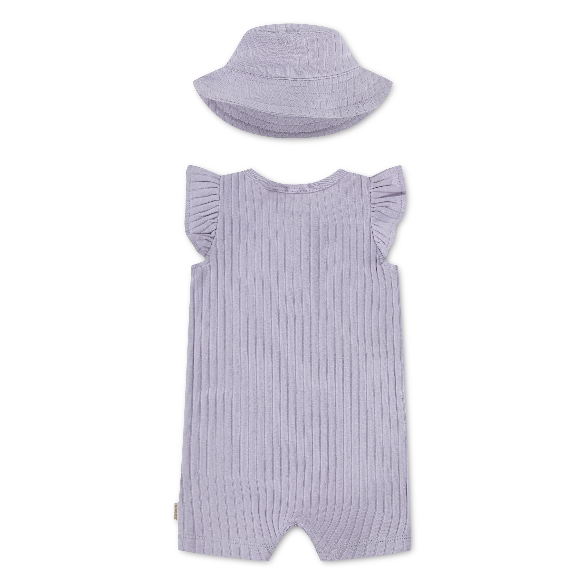 HUGGIES babywear Neugeborenen-Geschenkset »HUGG ROMPER + HAT ATTACHMENT« Set, 2 mit passendem Sonnenhut, Baumwolle