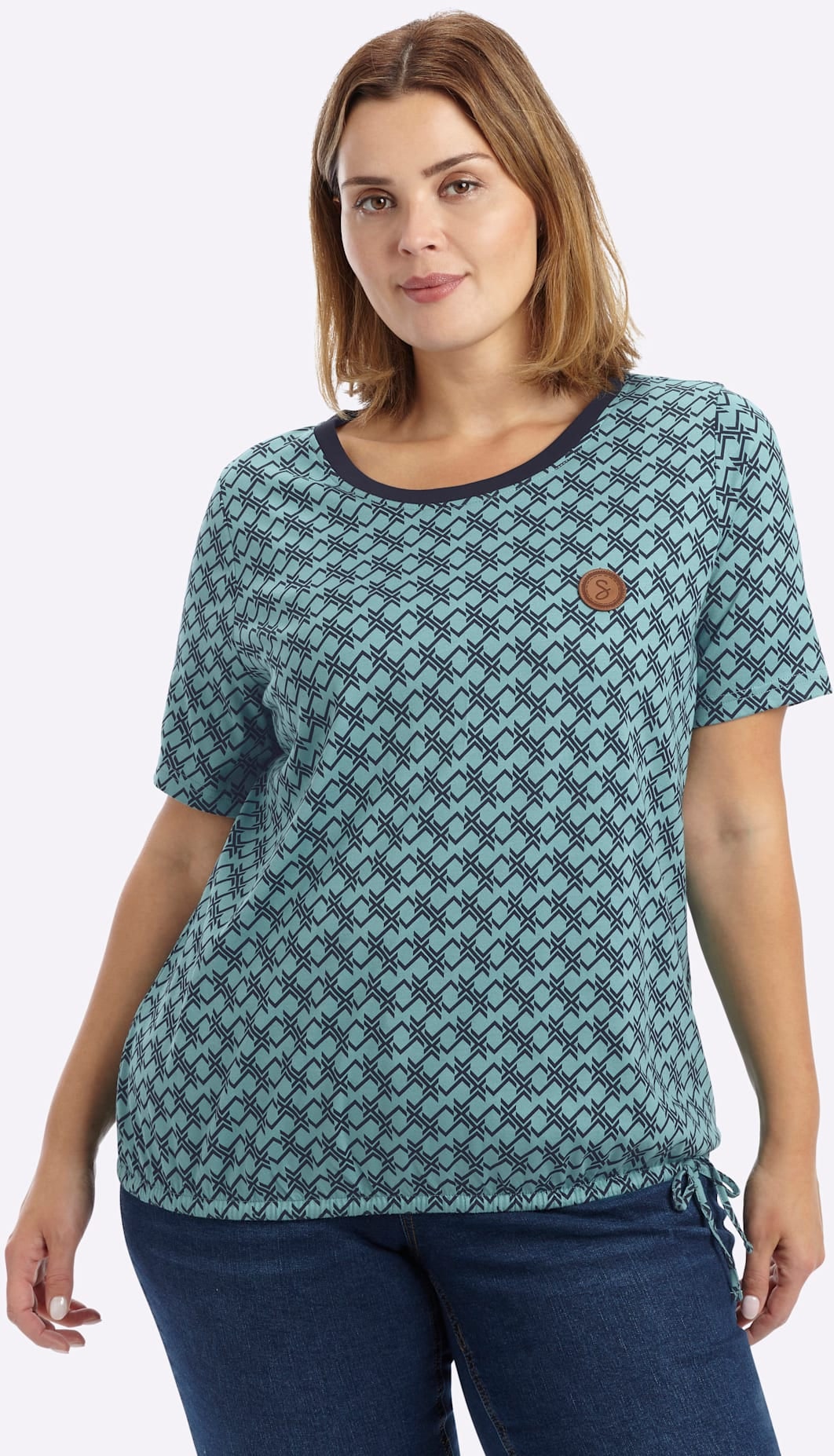 Sheego Rundhalsshirt »Halbarmshirt« 1
