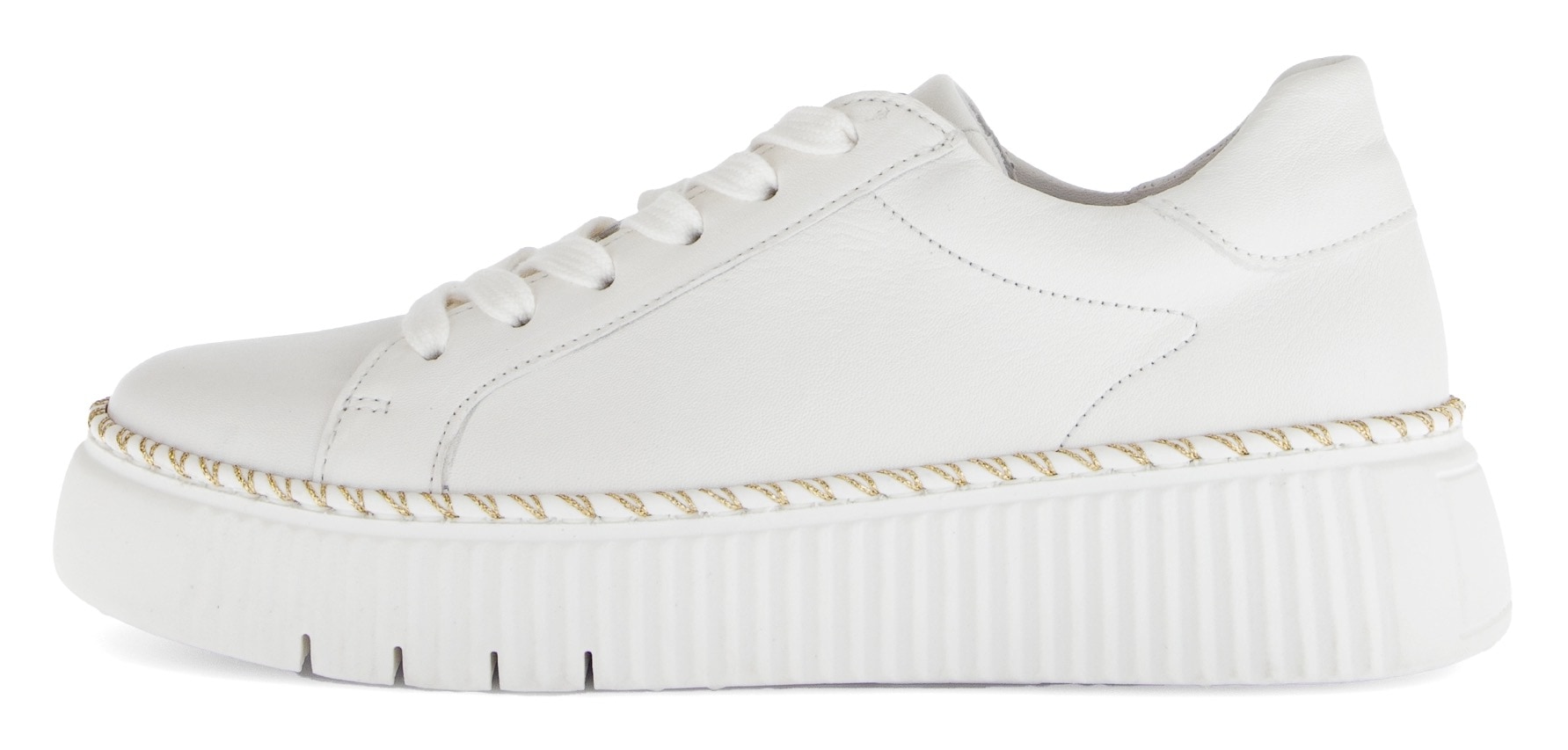 Gabor Plateausneaker, Freizeitschuh, Halbschuh, Schnürschuh mit Kontrast-Rahmennaht