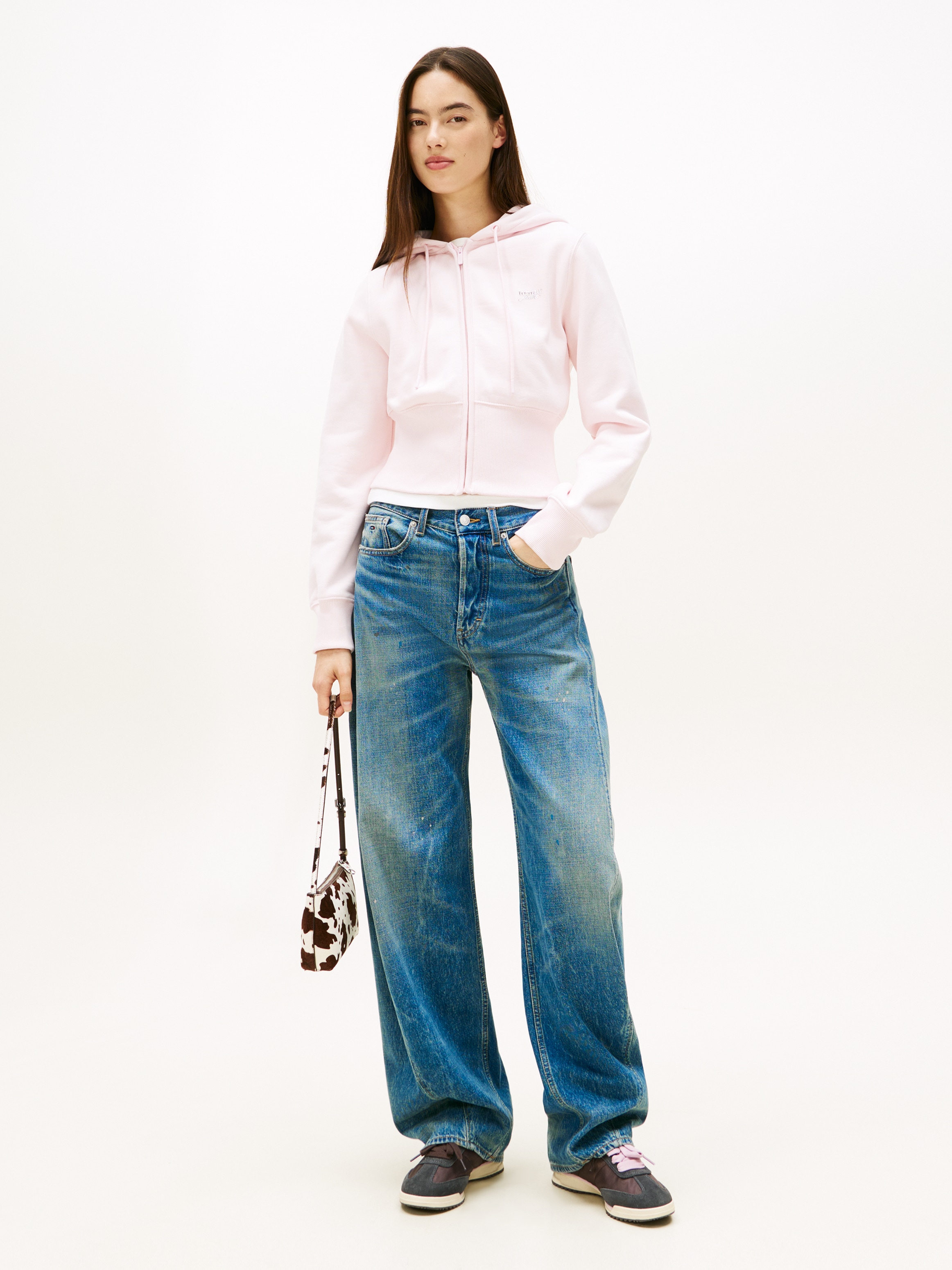 Tommy Jeans Kapuzensweatjacke »TJW REG SILVER SCRIPT ZIP THRU«