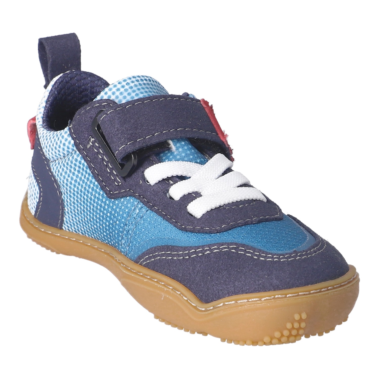 qnuffs Barfußschuh »Fichte«  Klettschuh, Sneaker, Halbschuh mit Kontrastbesätzen