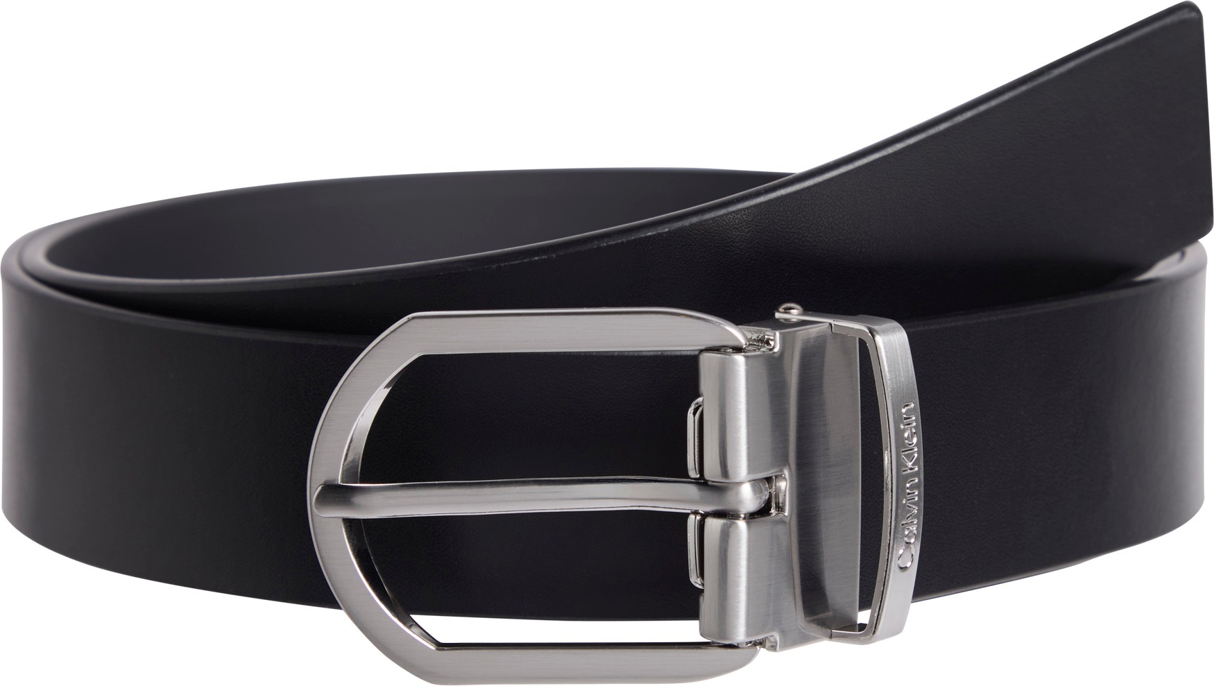 Calvin Klein Ledergürtel »ADJ CASUAL ROUND 35MM«, mit Logoprägung
