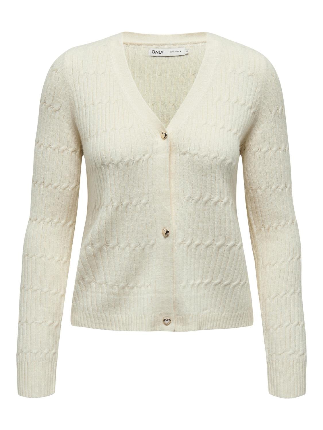 ONLY Strickjacke »ONLKATIA LS CABLE V-NECK CARDIGAN CC KNT«
